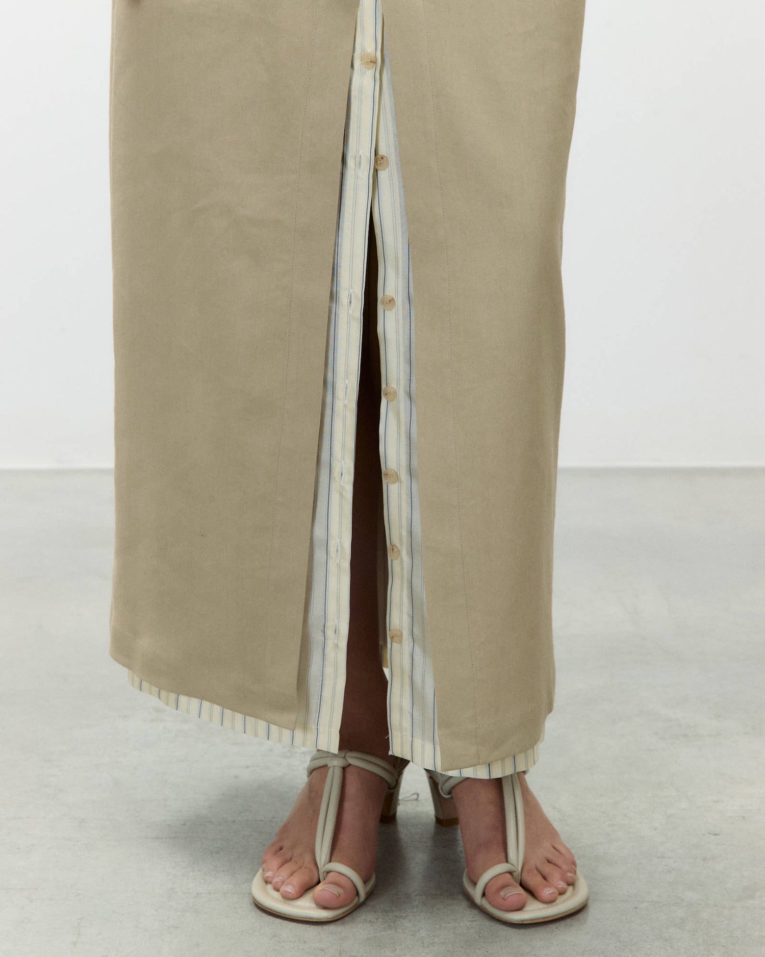 LINEN MIDI SKIRT