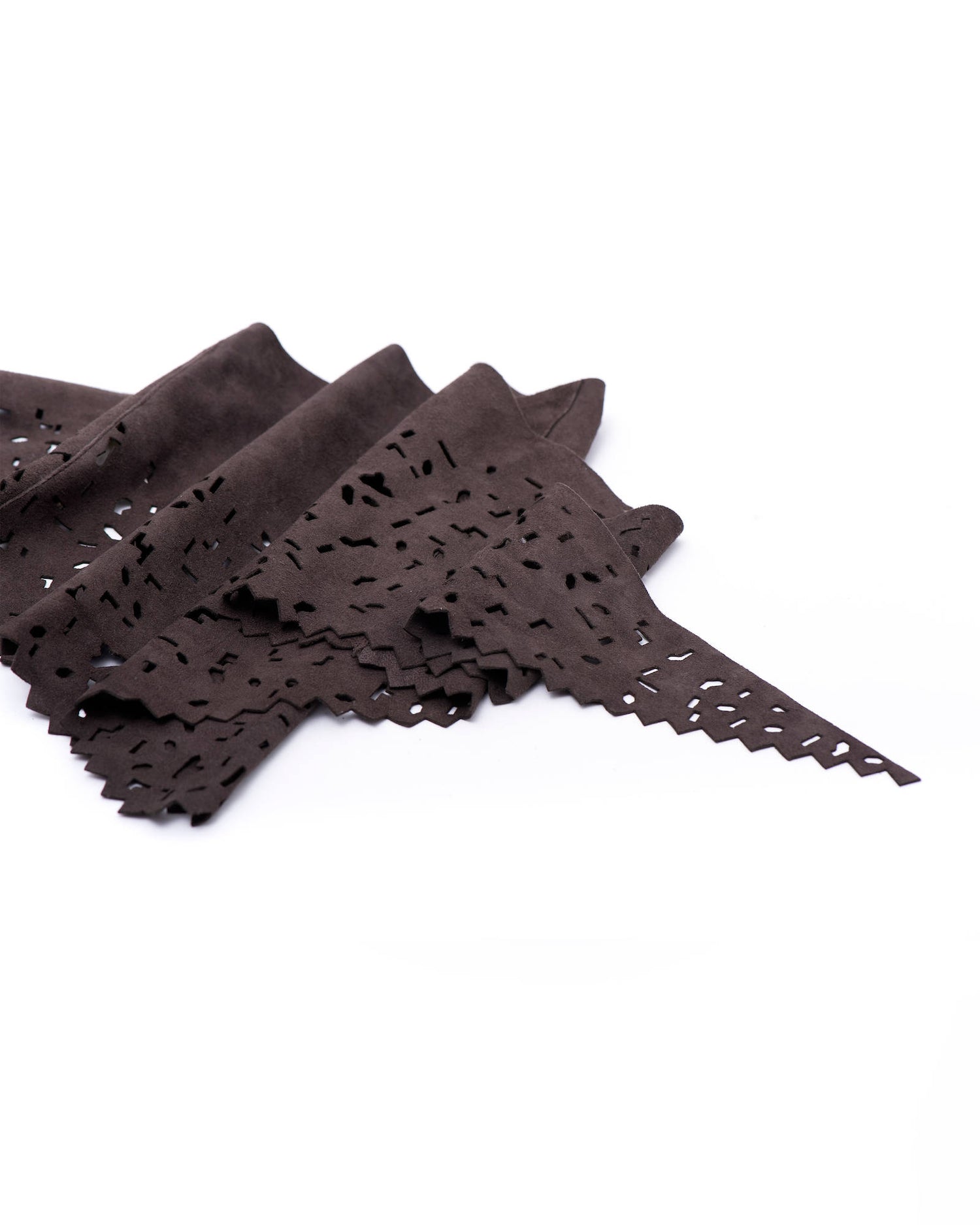 LASER-CUT SUEDE SCARF