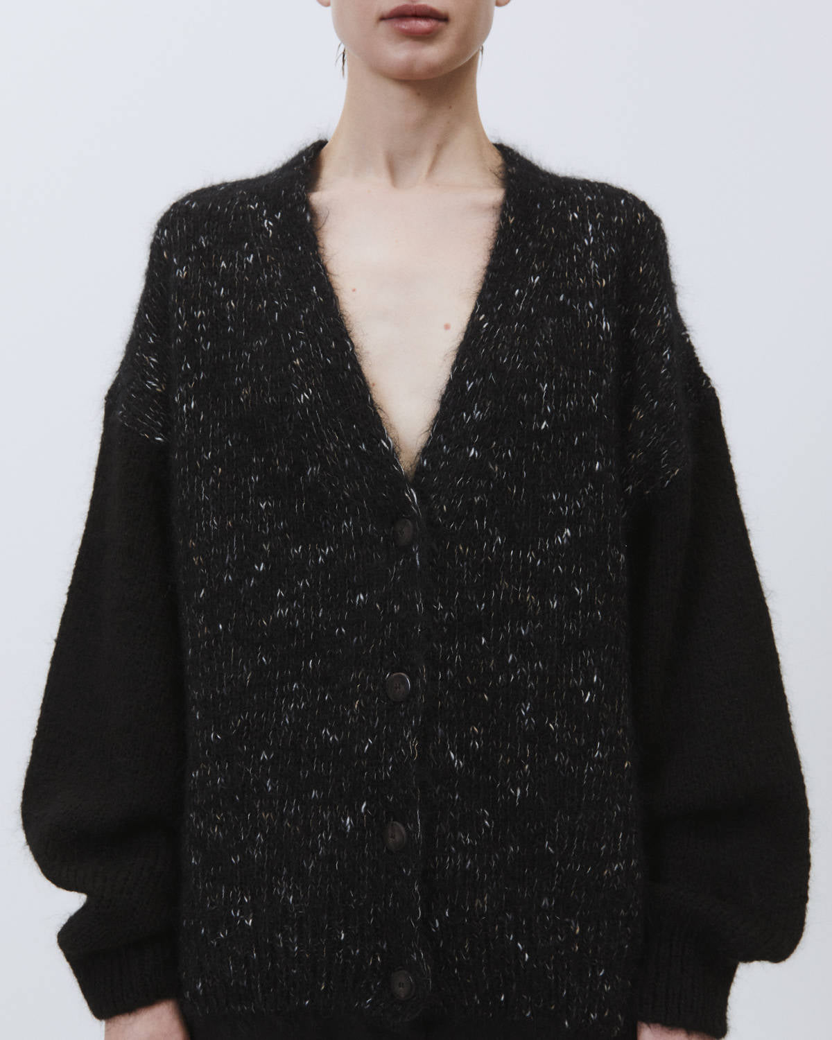 MELANGE KNITTED CARDIGAN