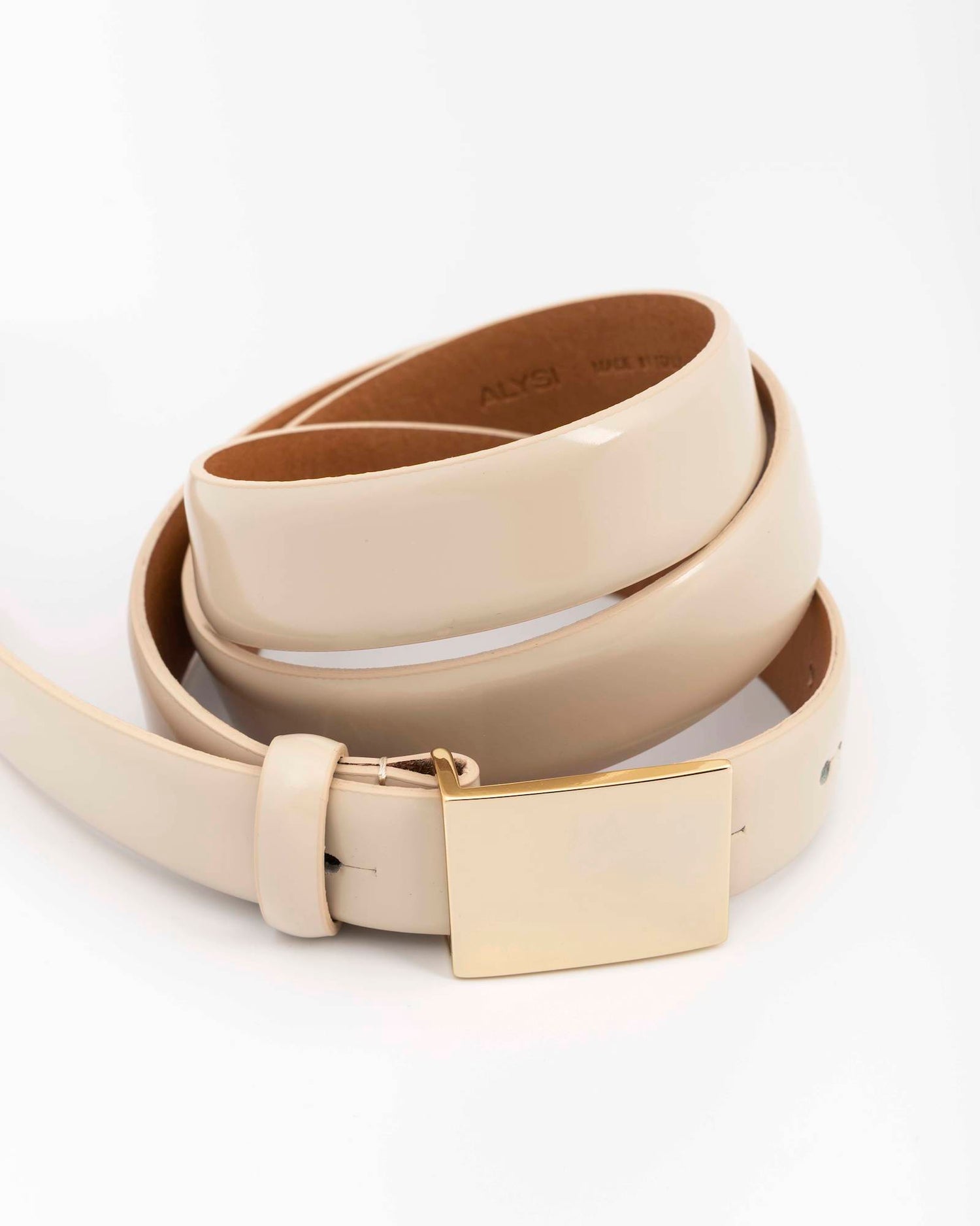 LEATHER BELT WITH METAL BUCKLE