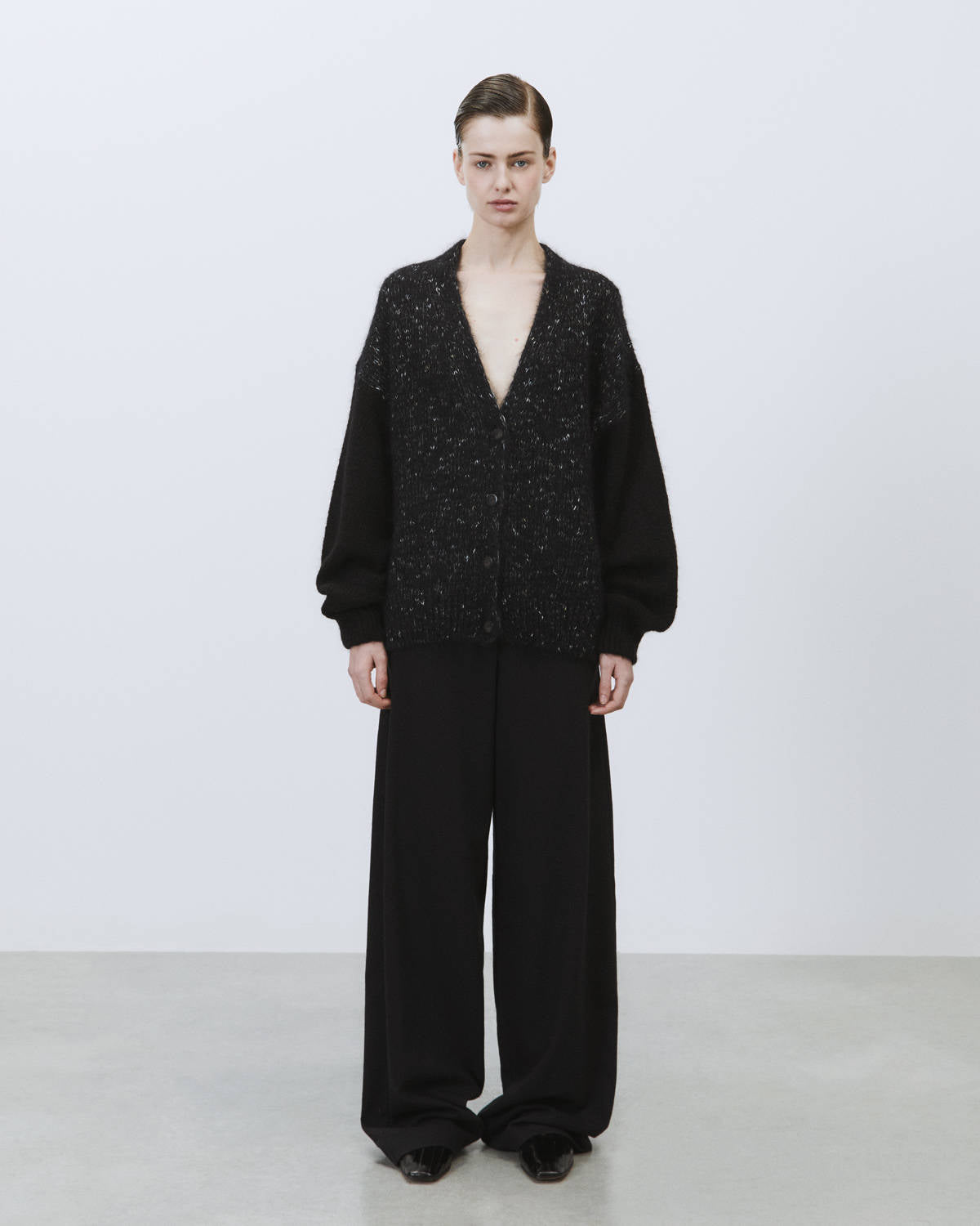 MELANGE KNITTED CARDIGAN