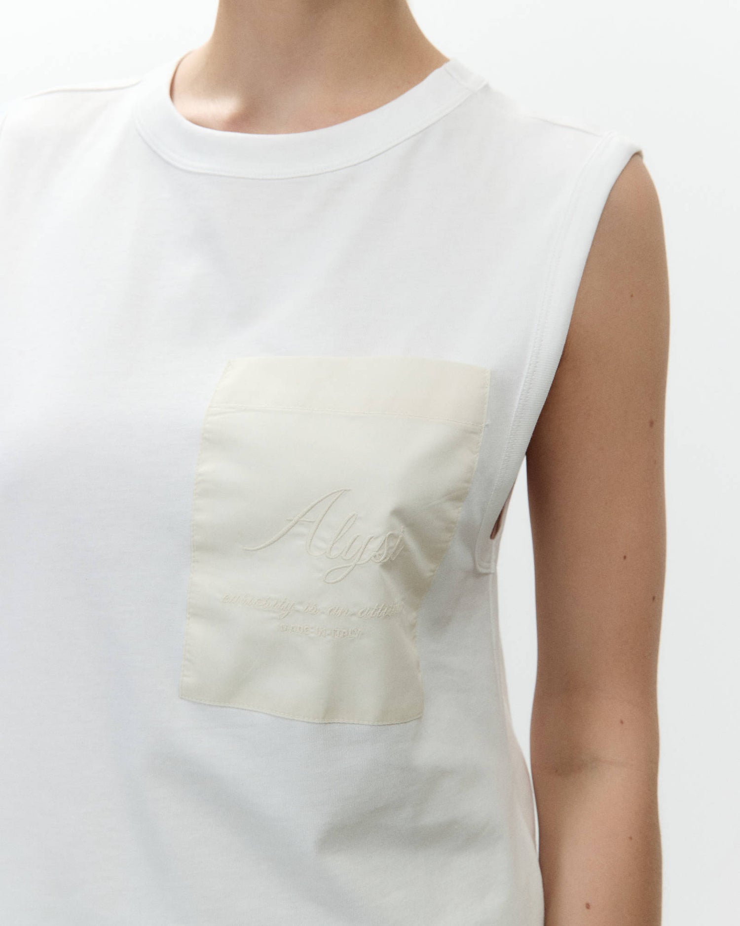 EMBROIDERED T-SHIRT TANK TOP