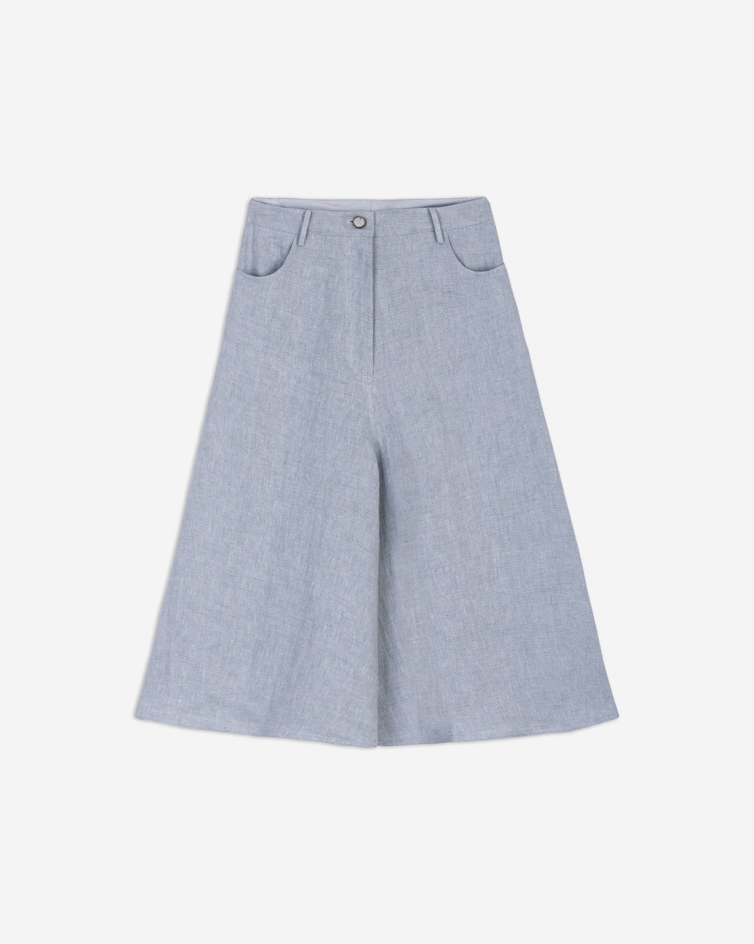 LONG LINEN BERMUDA SHORTS