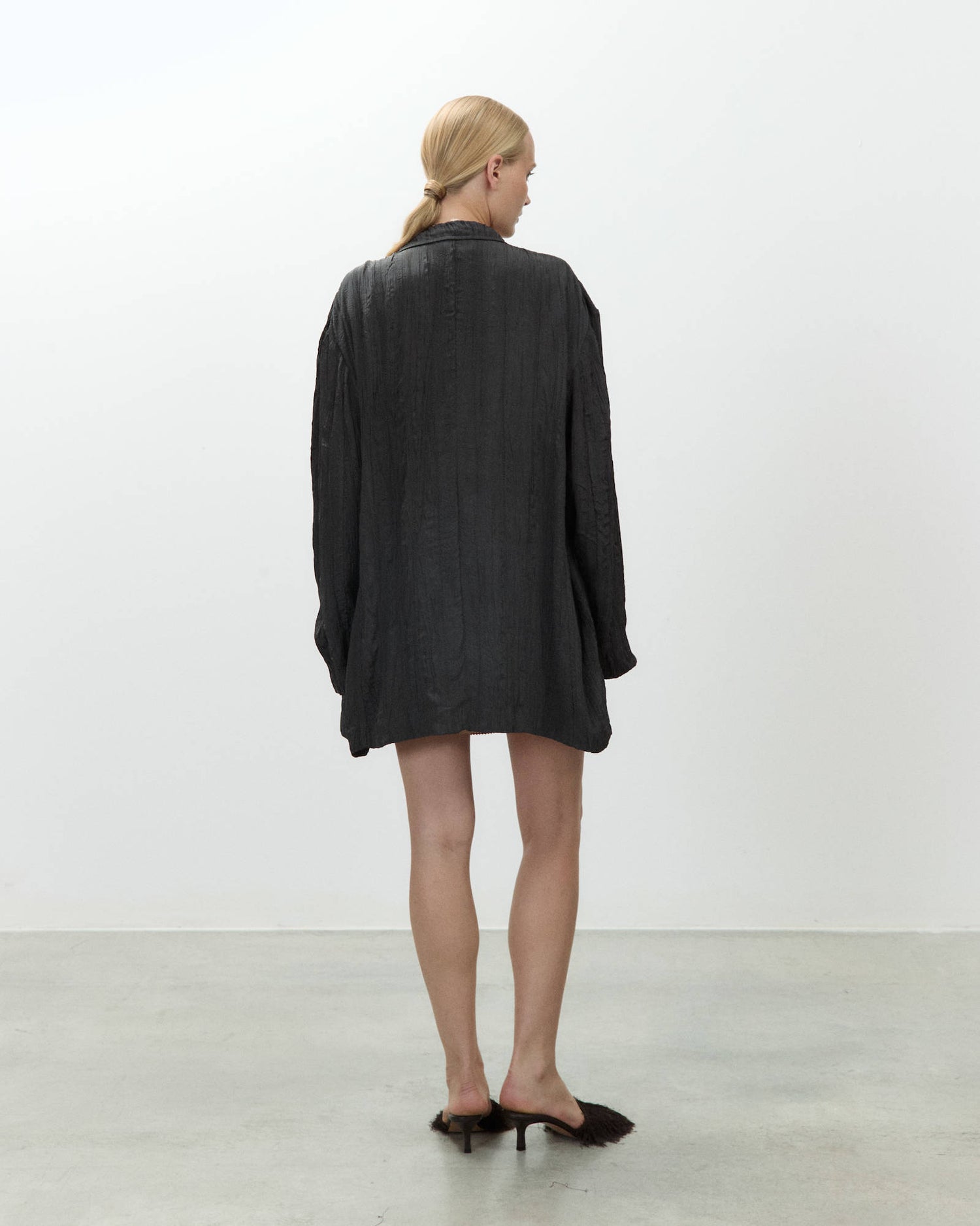 SINGLE-BREASTED WRINKLE BLAZER