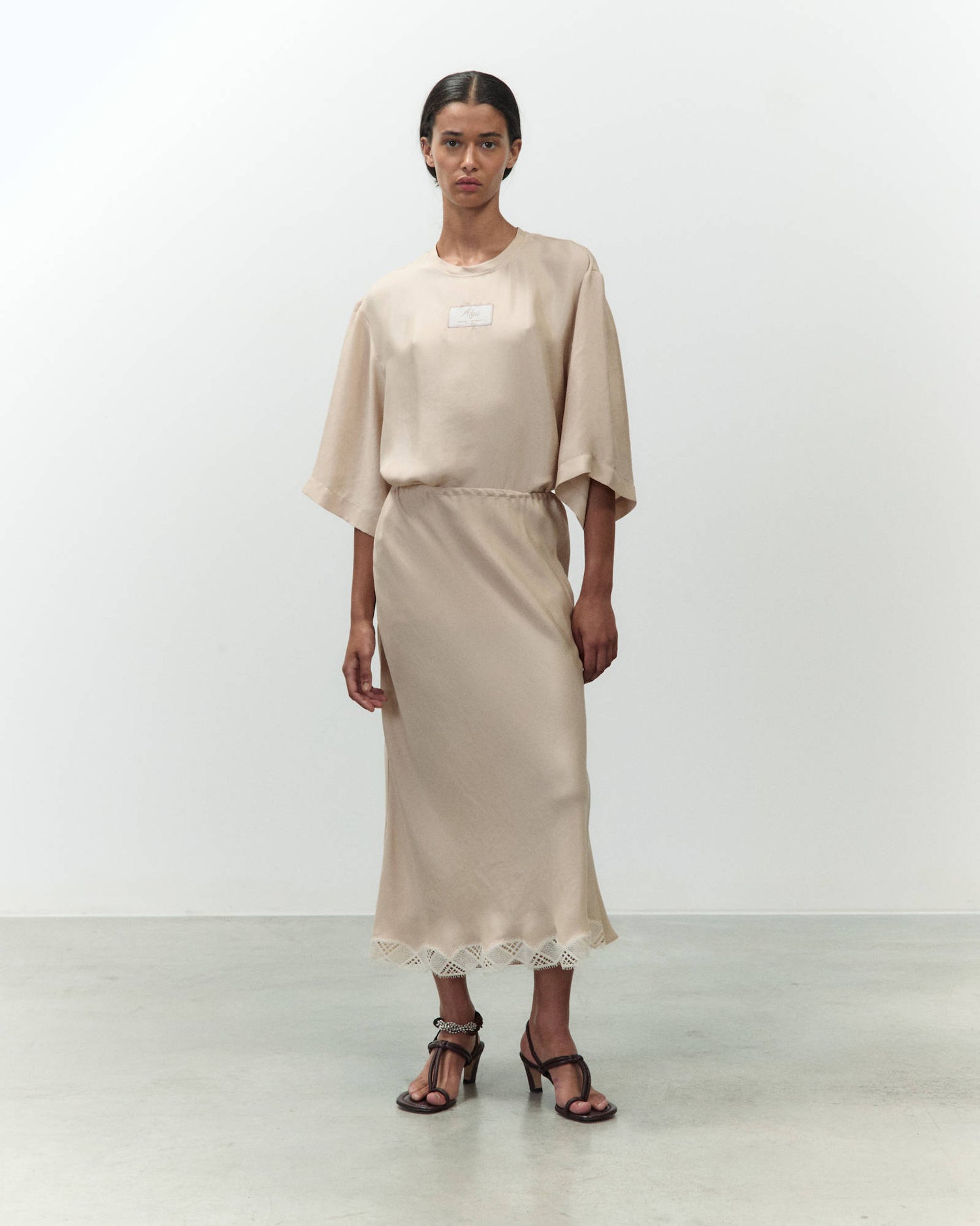 GONNA IN TWILL CON PIZZO