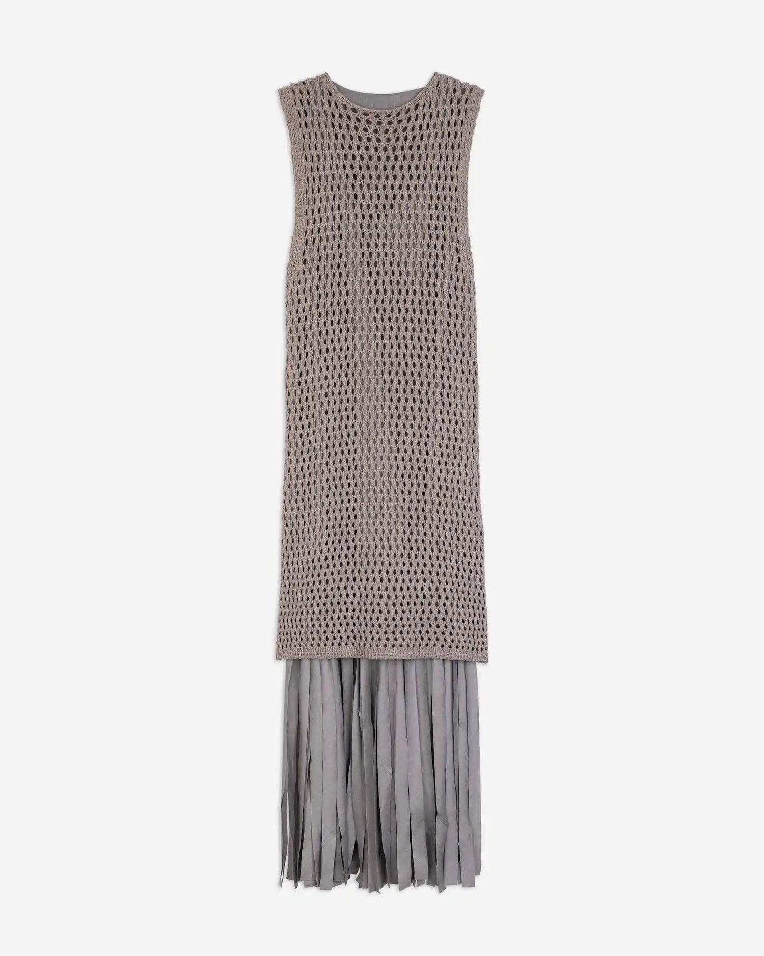 KNIT DRESS WITH FRINGES