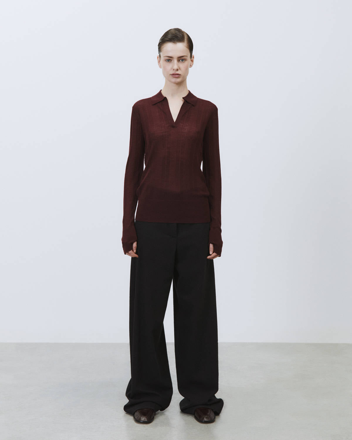 EXTRAFINE WOOL POLO