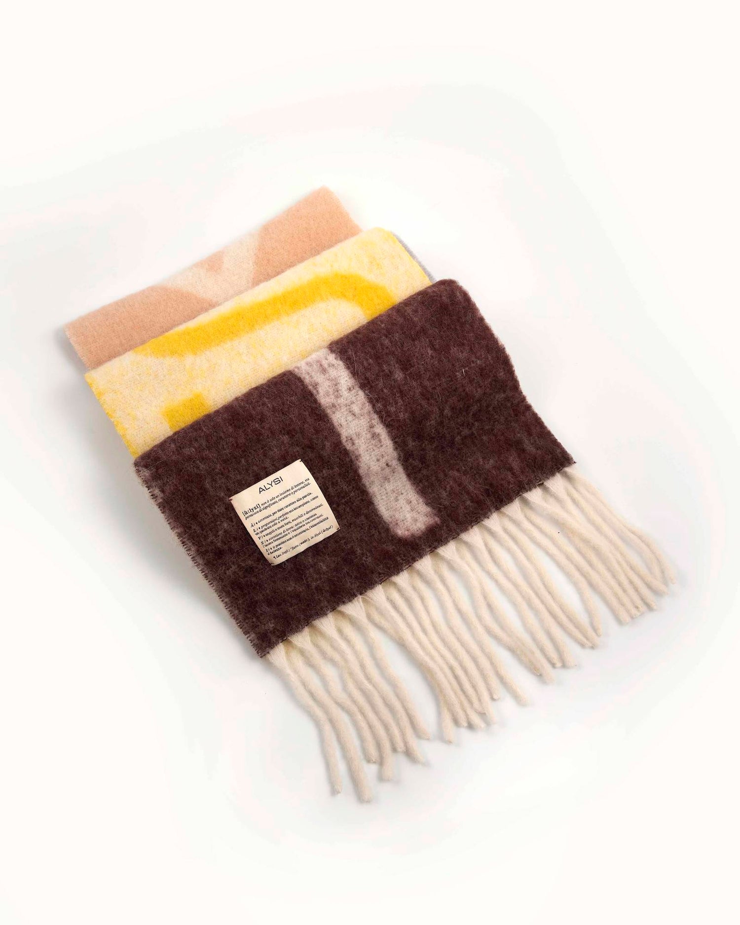 ALYSI WOOL BLEND ALPACA SCARF