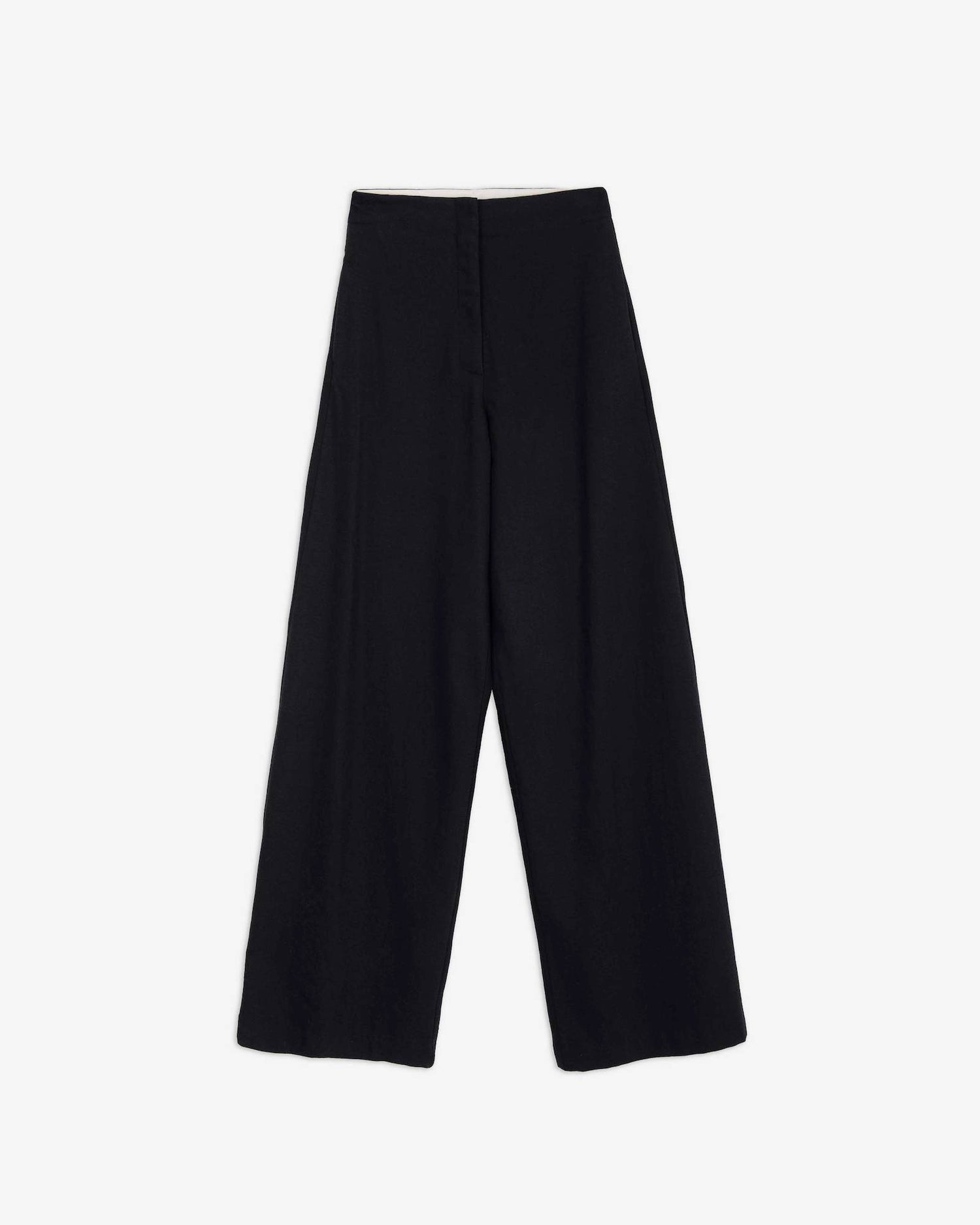 WIDE LEG WOOL TROUSERS