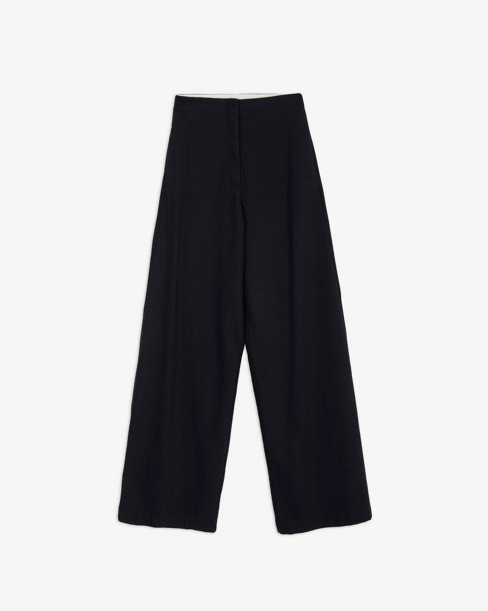 WIDE LEG WOOL TROUSERS