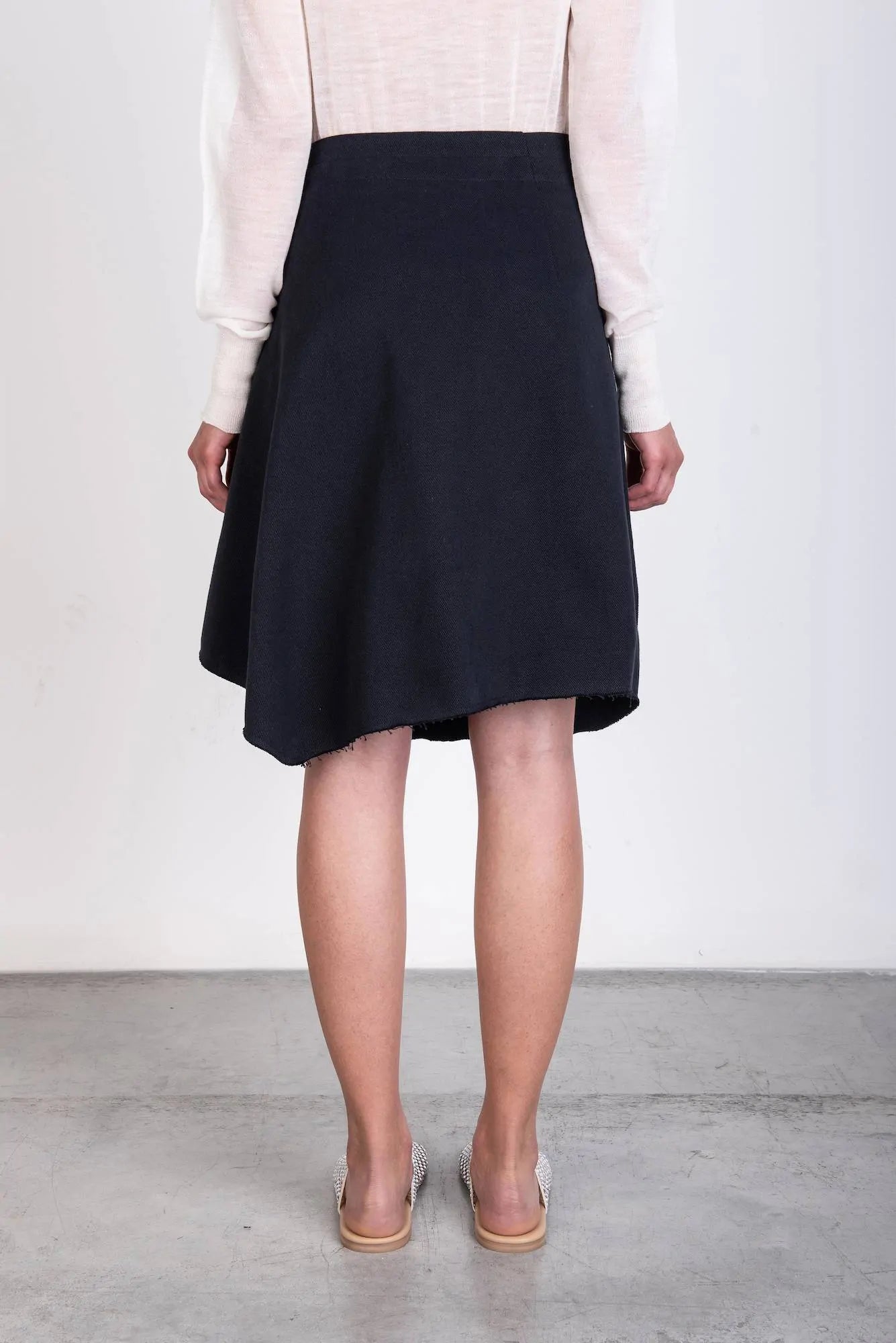 COTTON BULL DENIM SKIRT