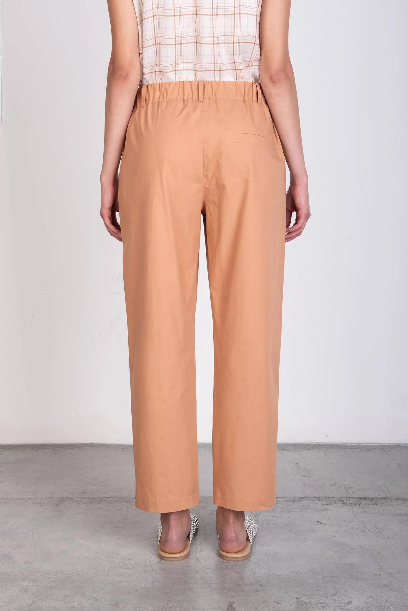 REGULAR POPLIN TROUSERS