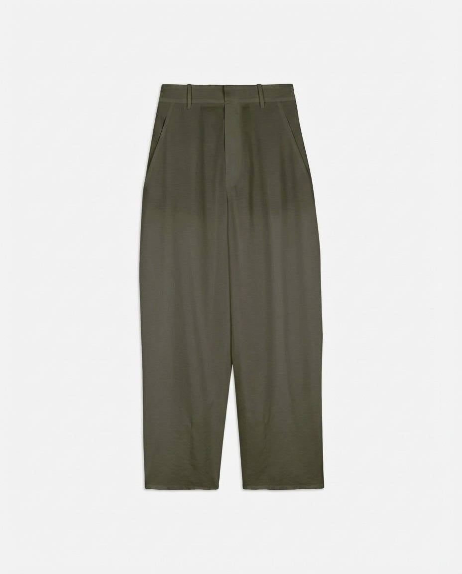 BARREL SILK CANVAS TROUSERS