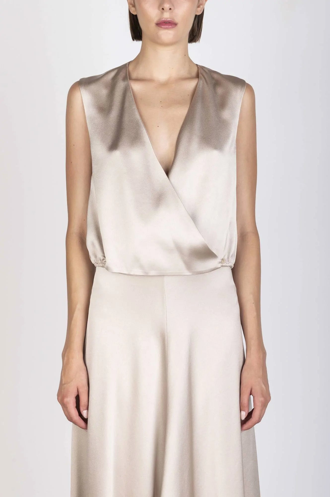 SATIN CROSSOVER TOP