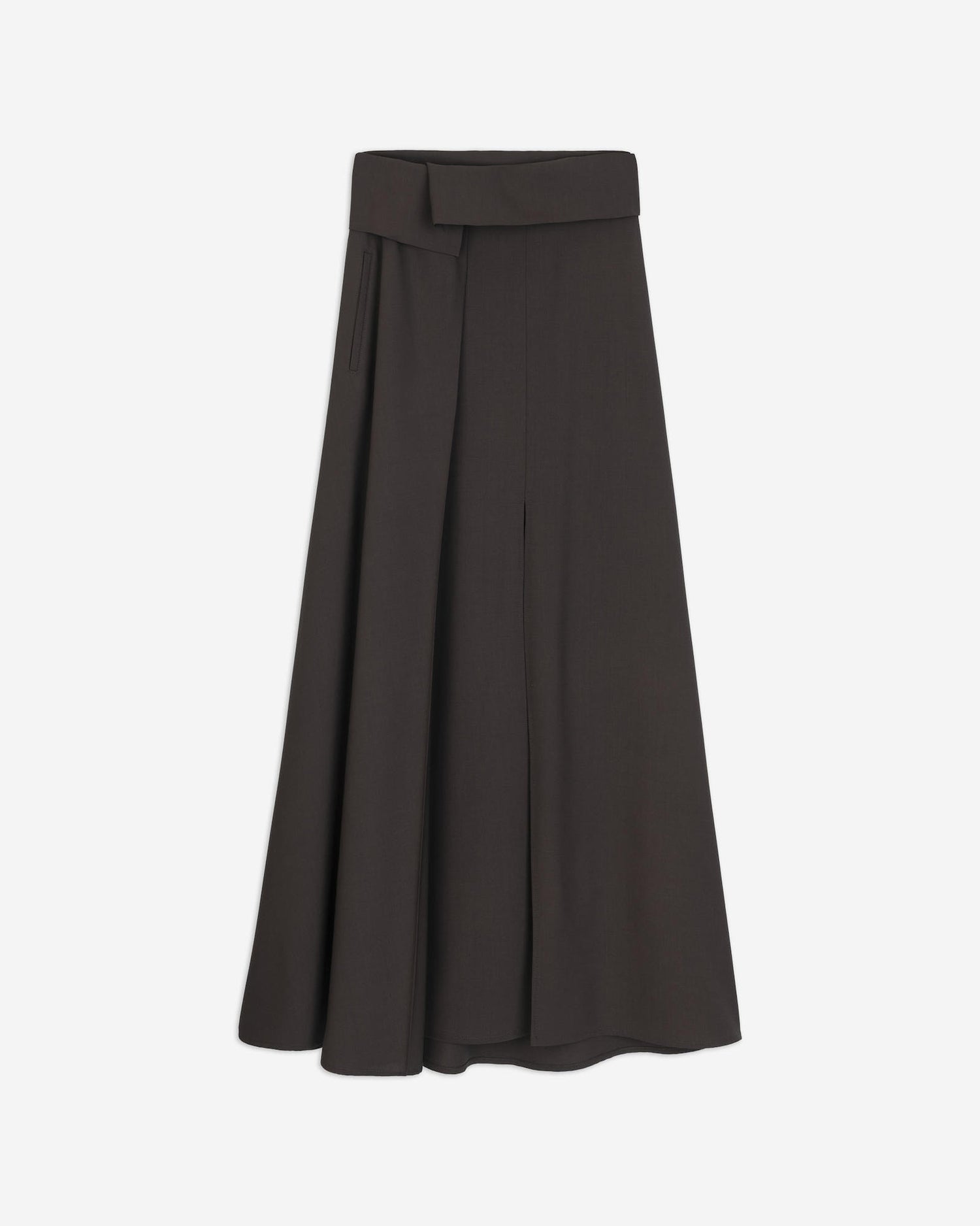 WIDE WOOL SKIRT
