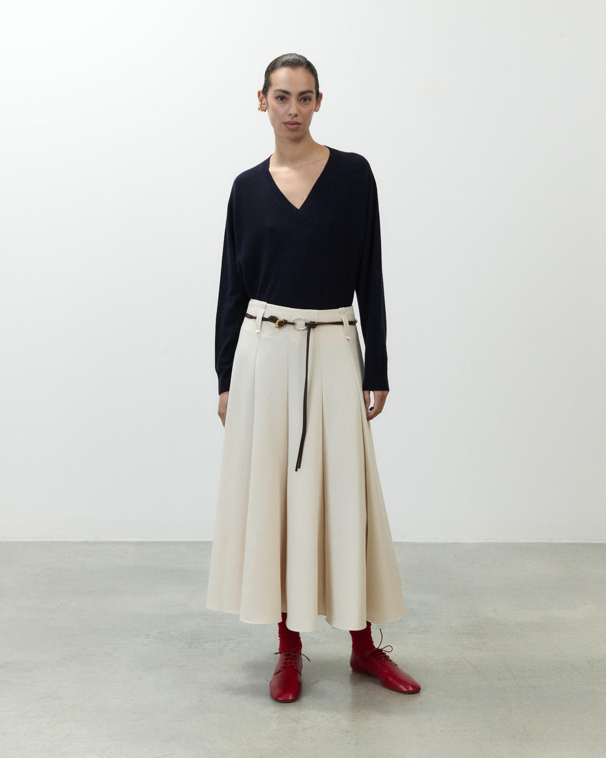 MIDI GODET SKIRT