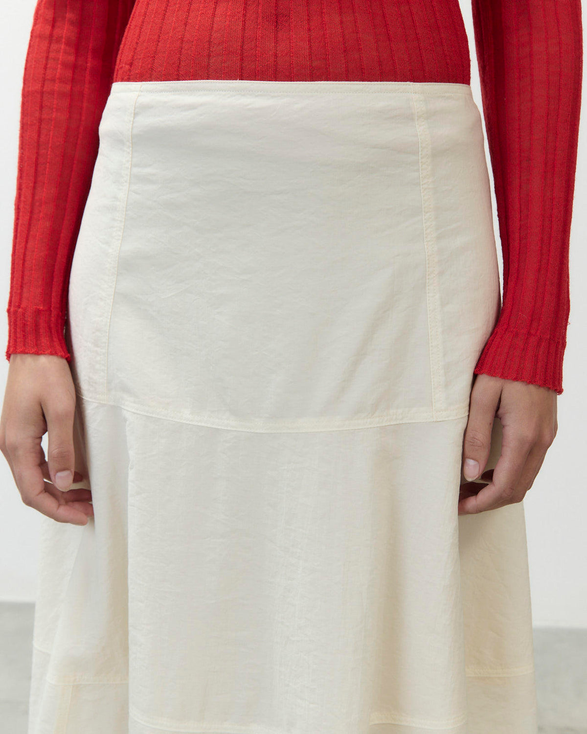WOOL ORGANZA CIRCLE SKIRT