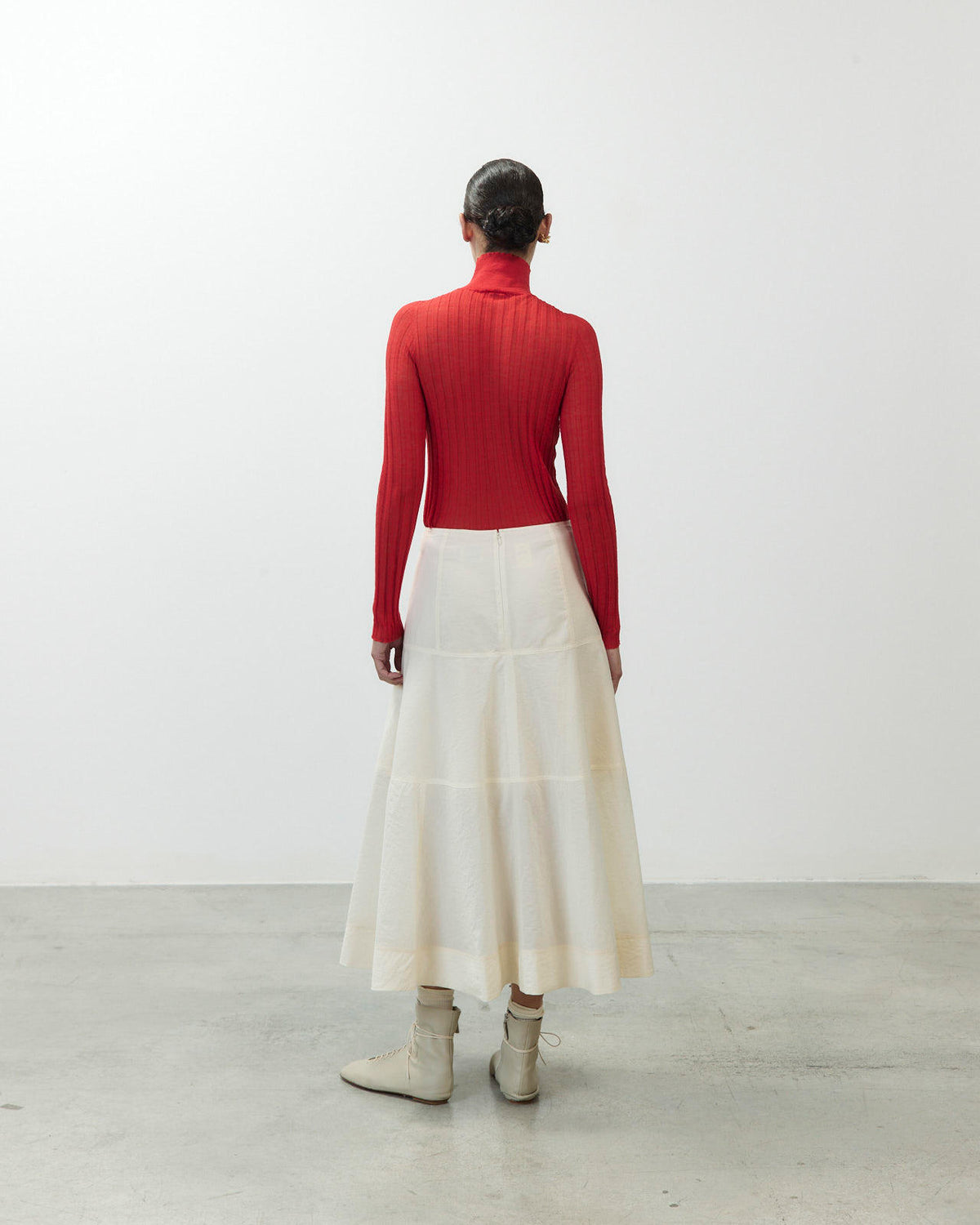 WOOL ORGANZA CIRCLE SKIRT