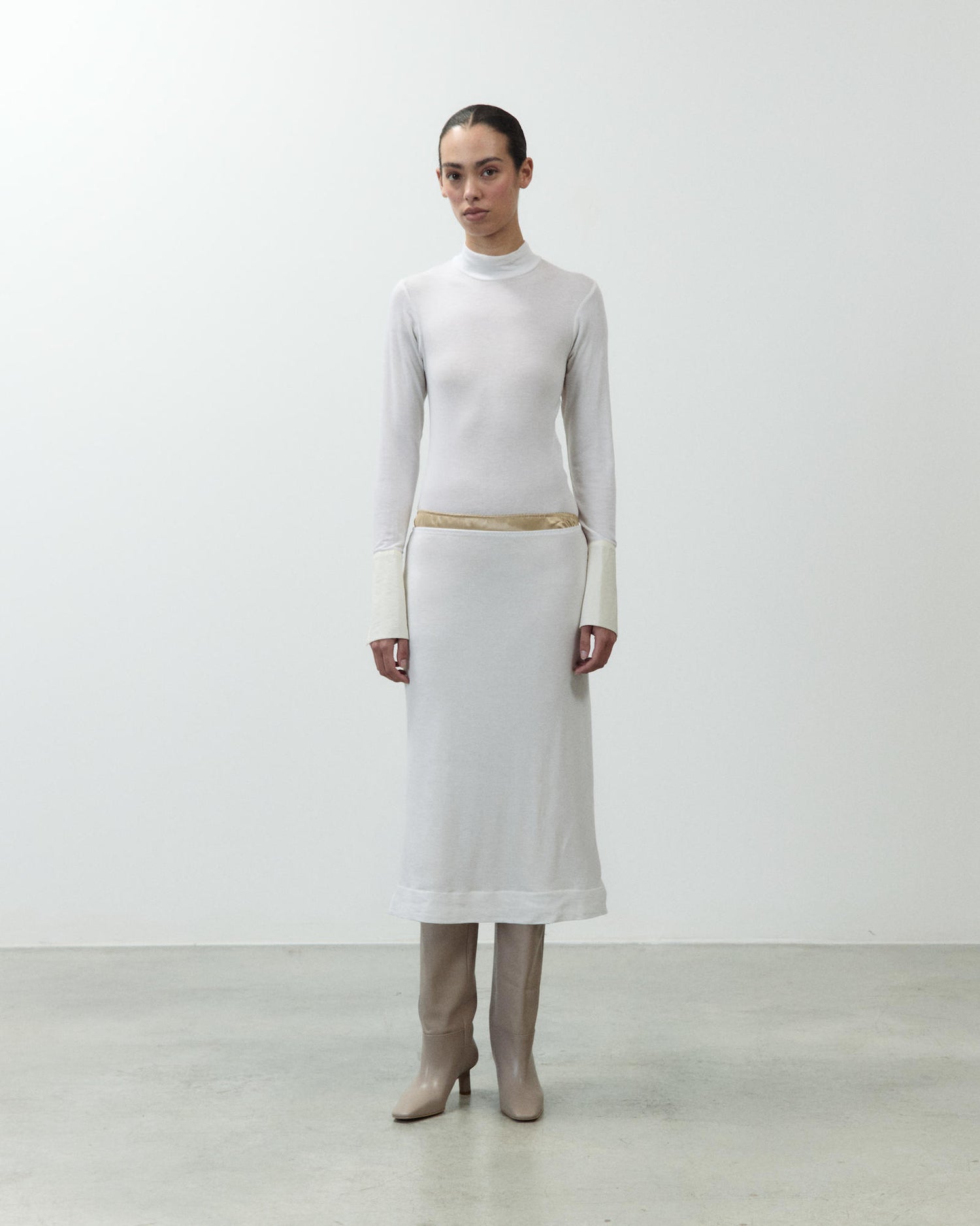 JERSEY MIDI SKIRT