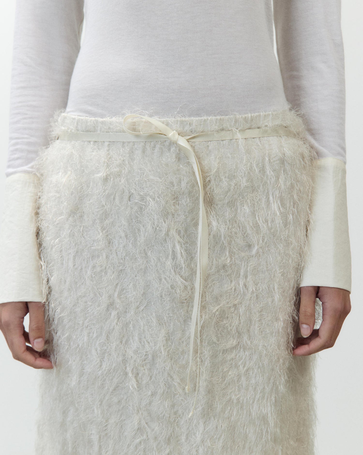 FRINGED MIDI SKIRT