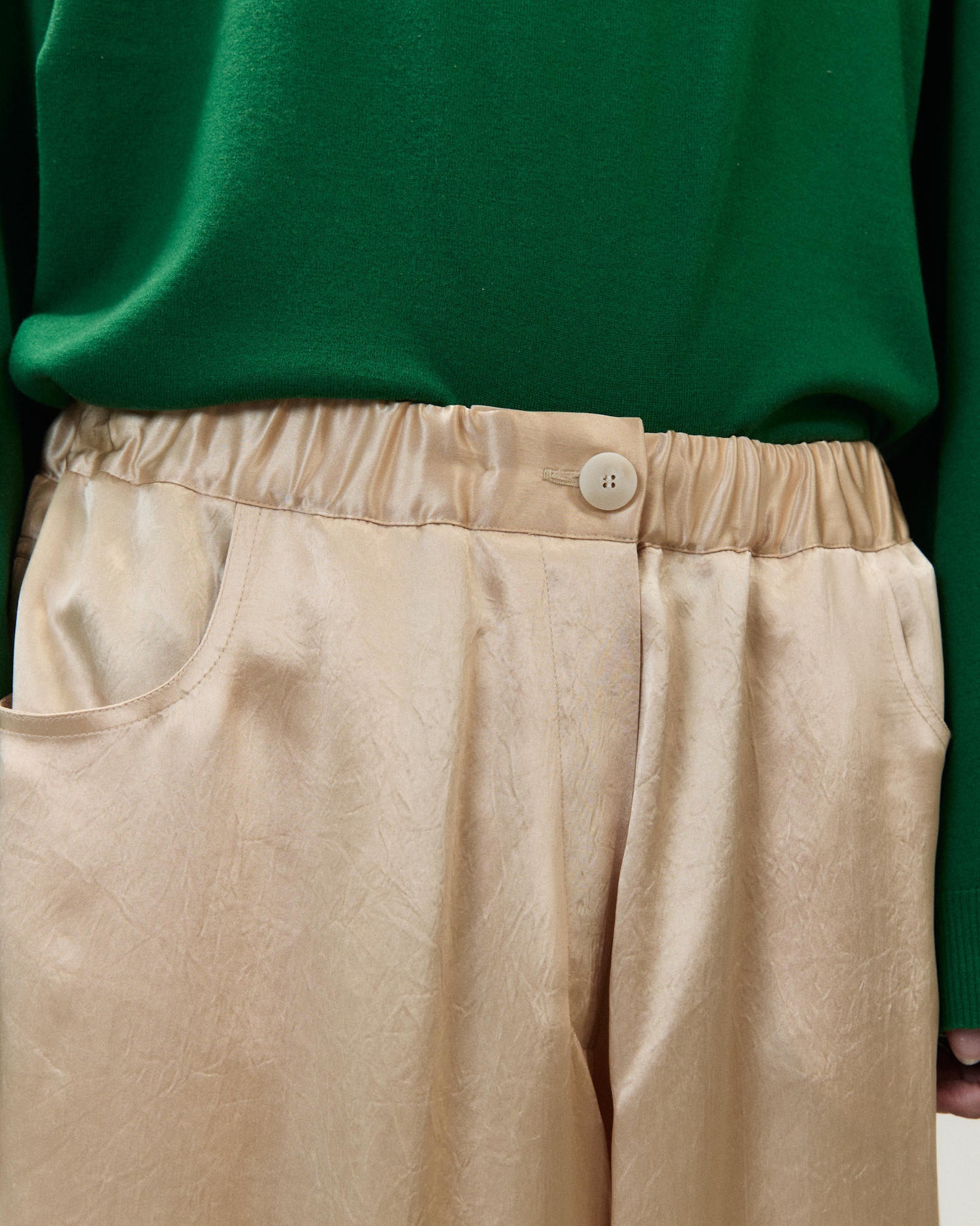 WIDE-LEG SATIN TROUSERS