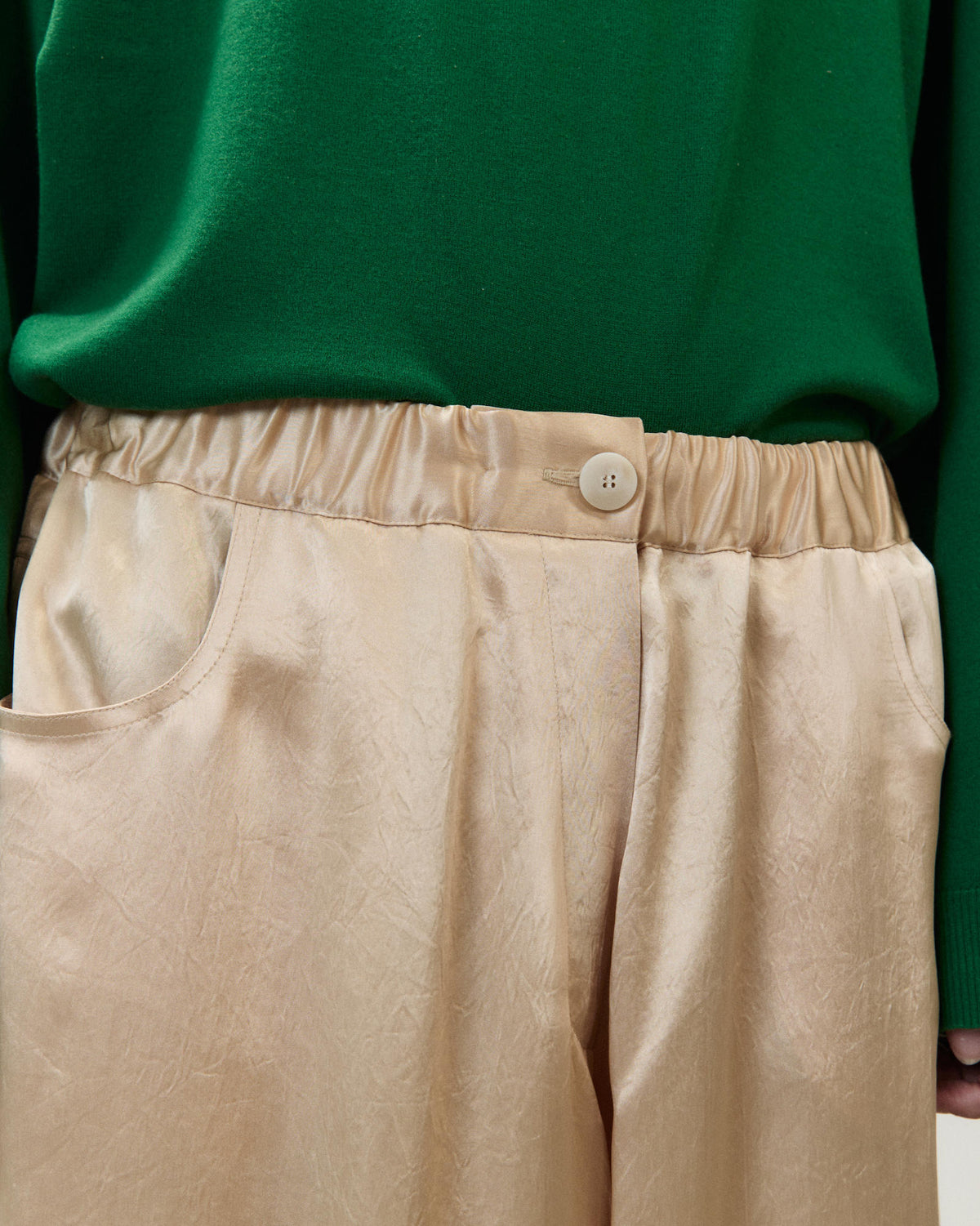 WIDE-LEG SATIN TROUSERS