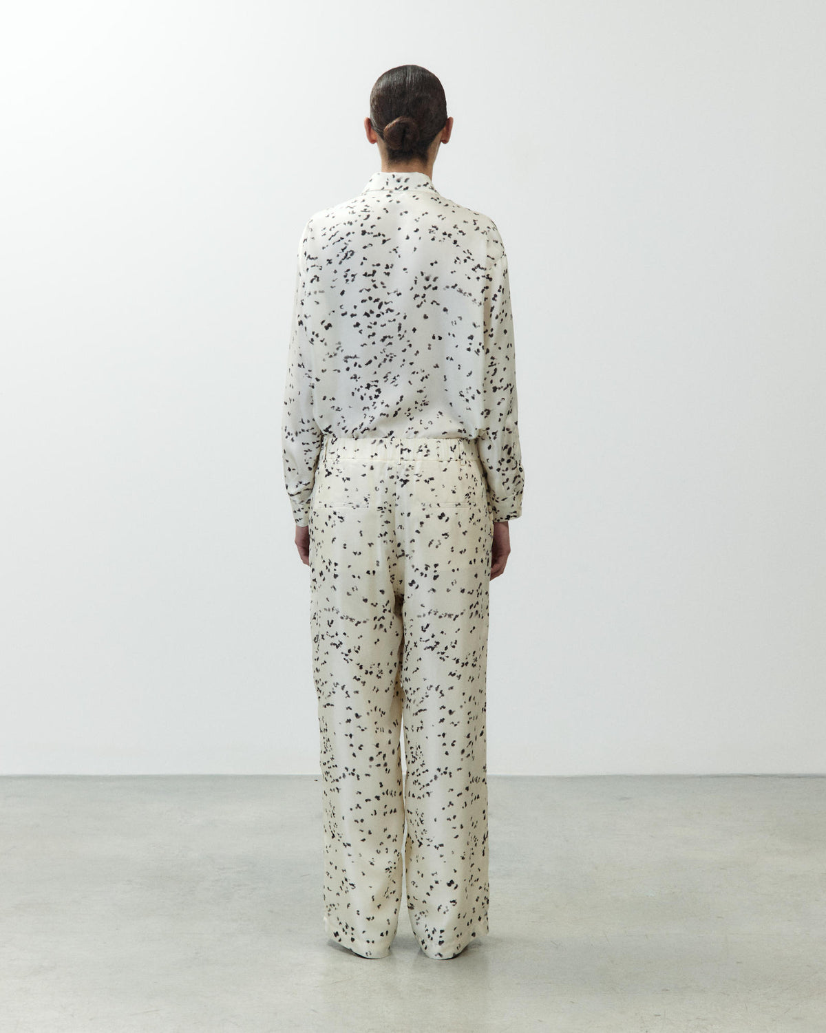 PRINTED SILK TROUSERS