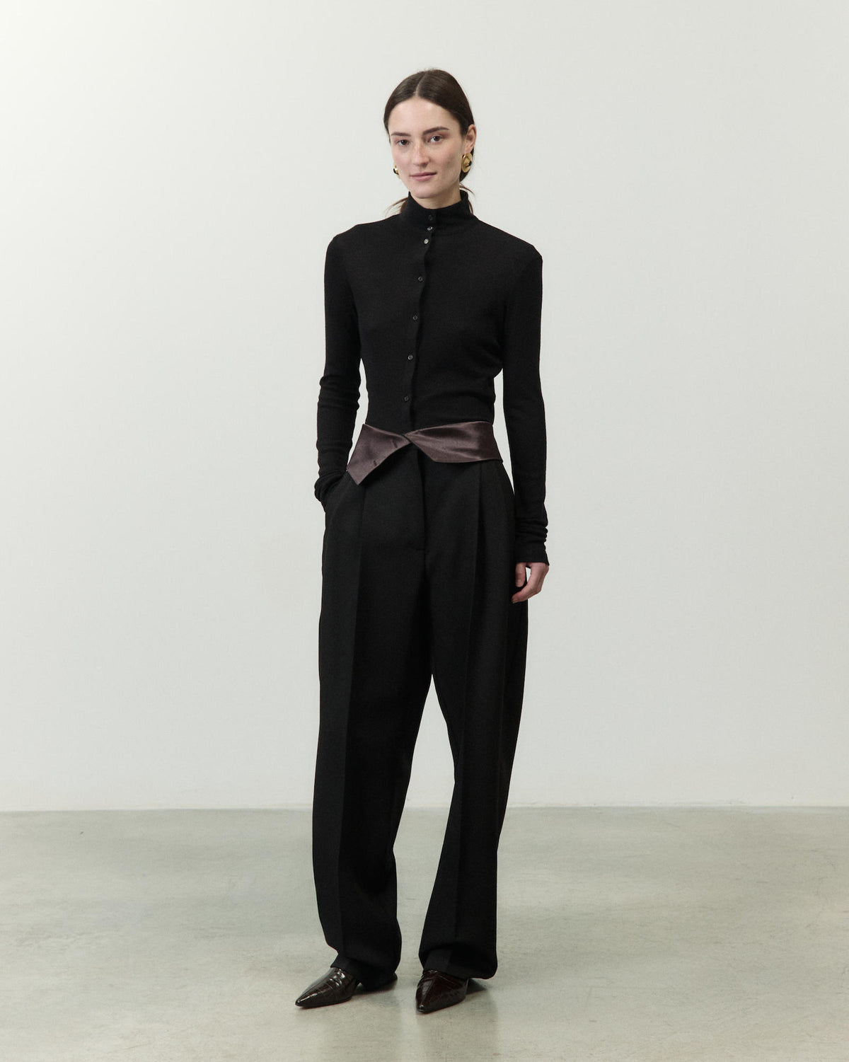 WOOL TROUSERS WITH PEPLUM