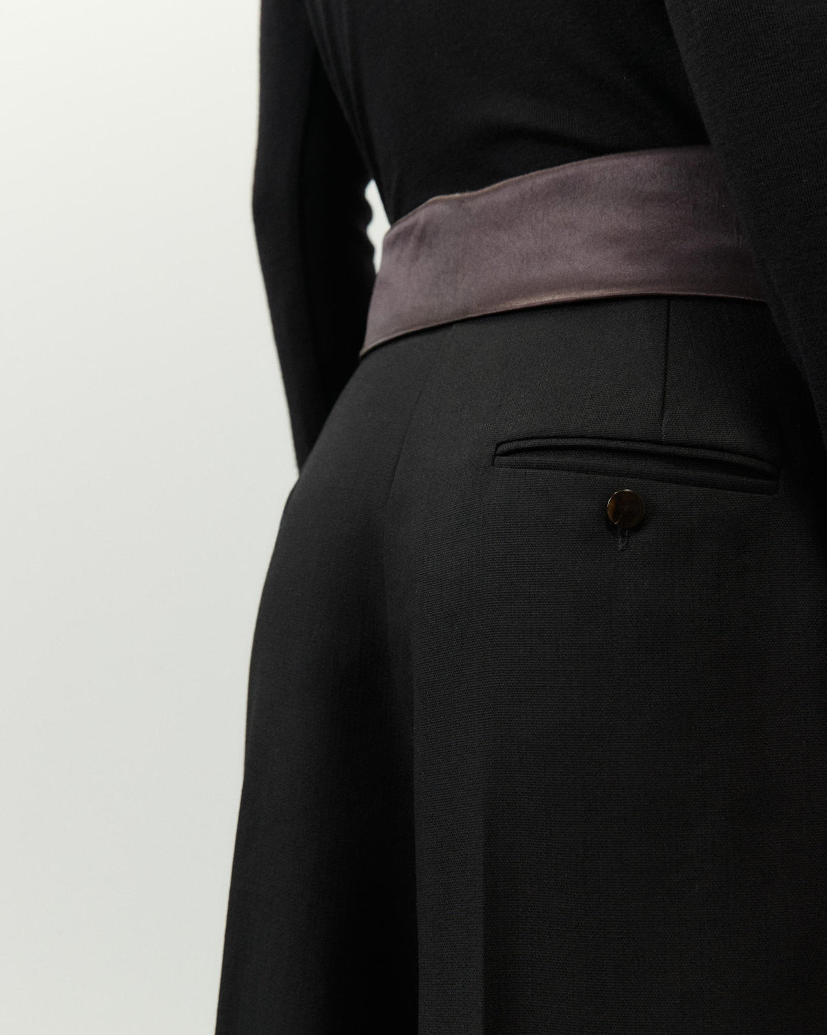 WOOL TROUSERS WITH PEPLUM
