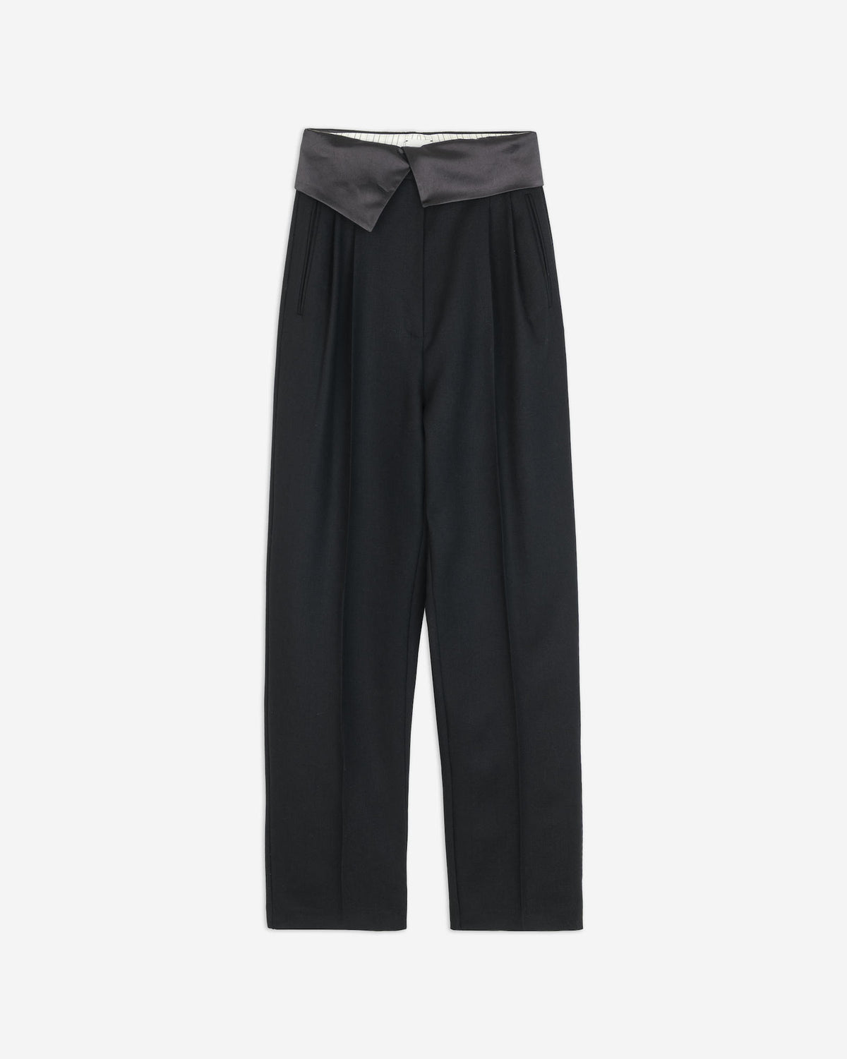WOOL TROUSERS WITH PEPLUM