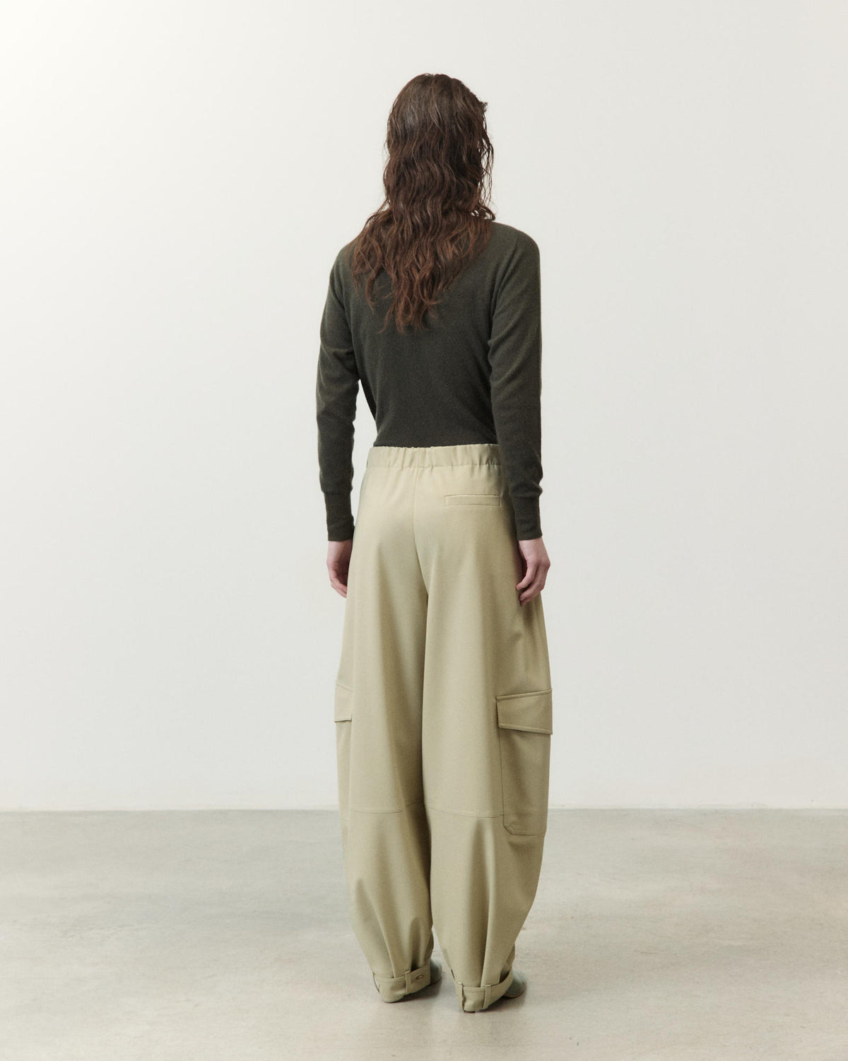 PANTALONE CARGO IN LANA