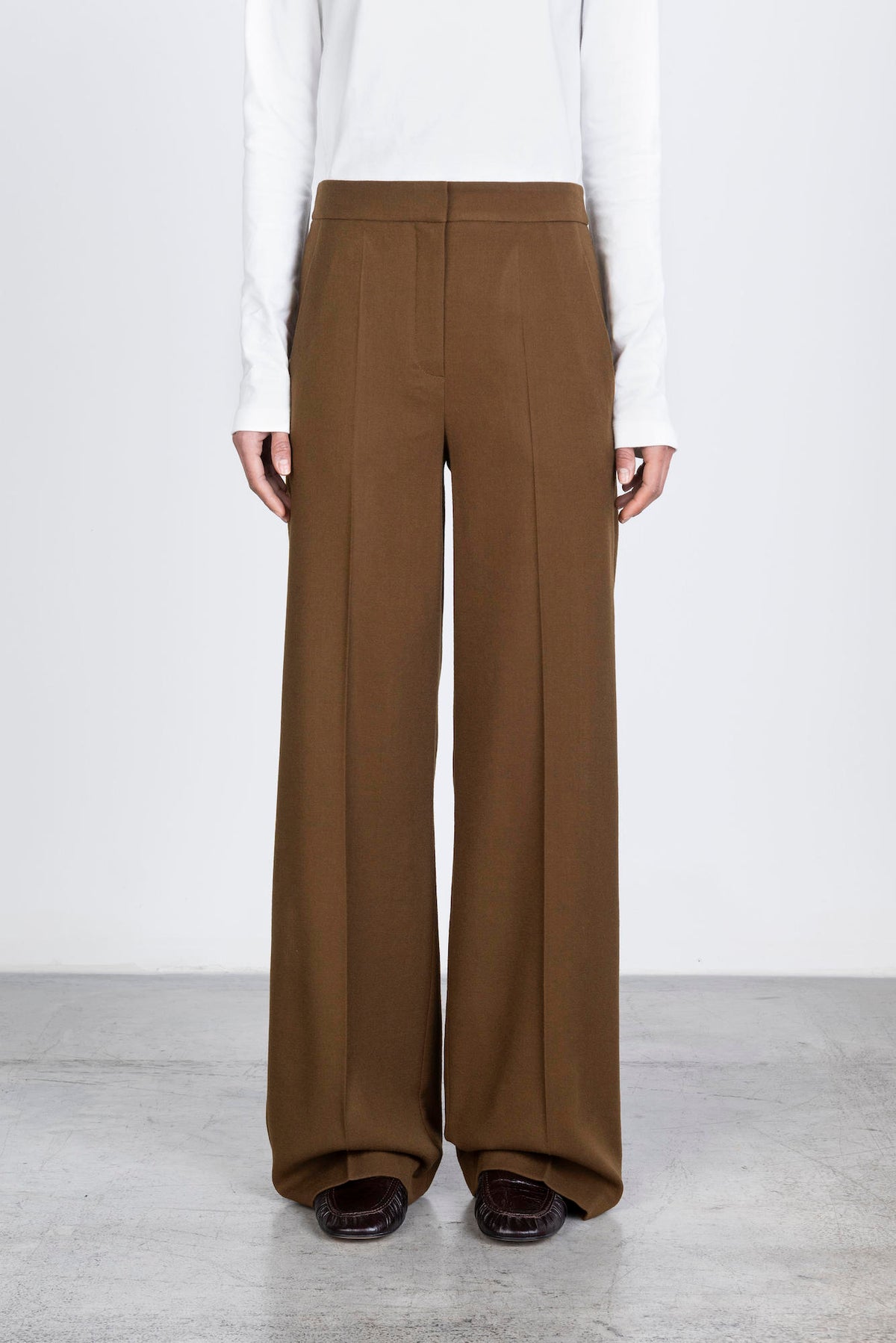 PANTALONE DRITTO IN LANA STRETCH
