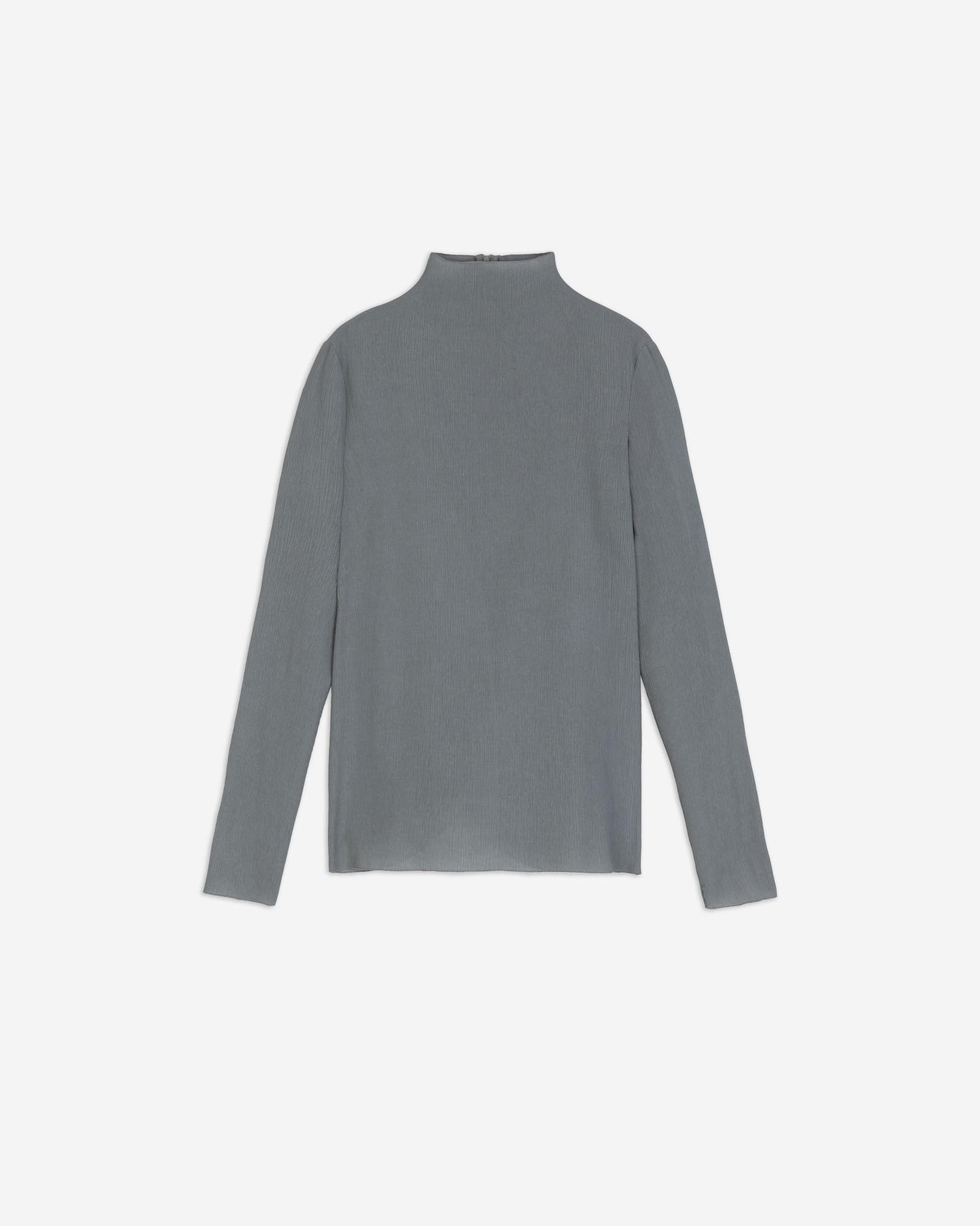 HIGH NECK CRINKLE TOP