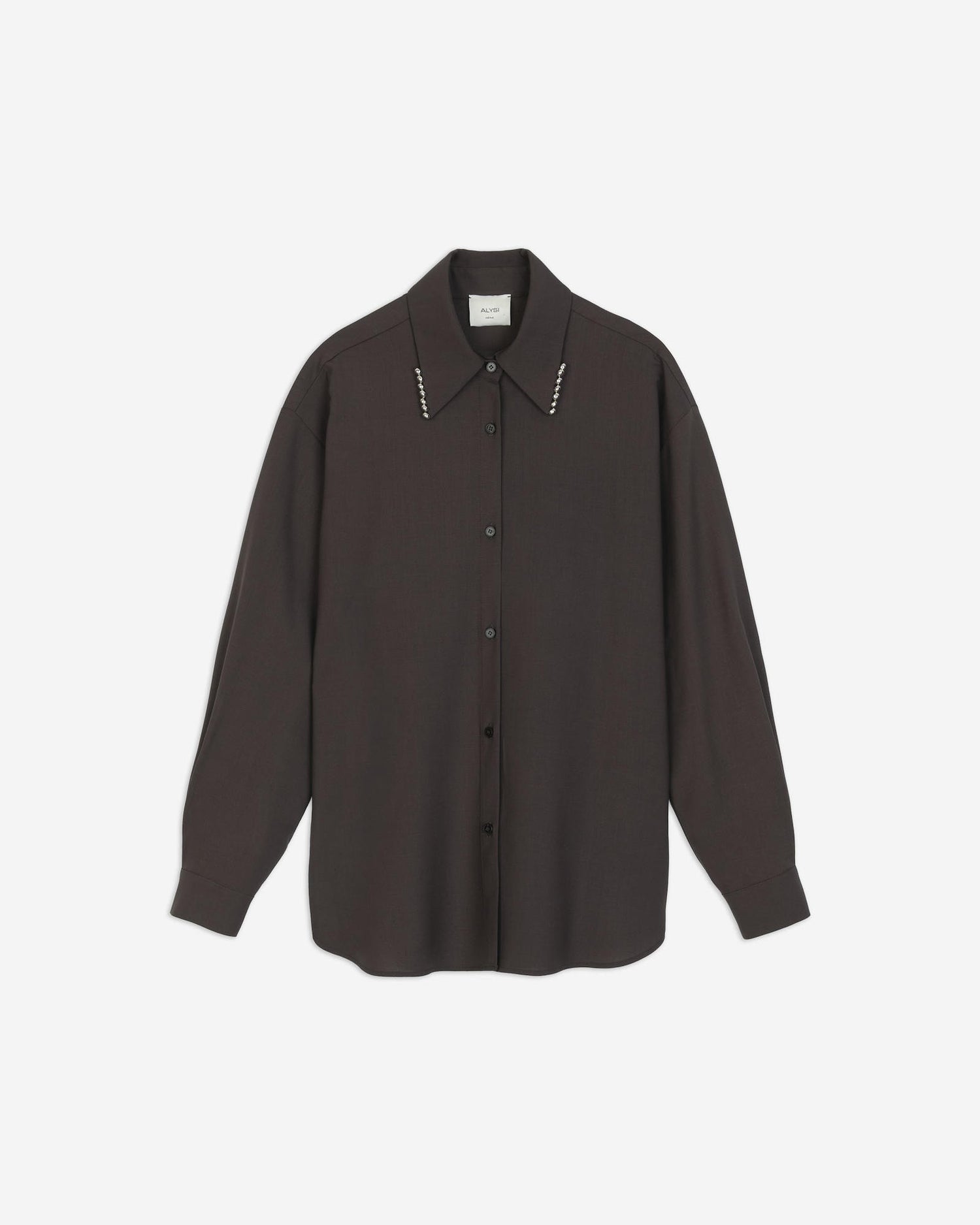WOOL SHIRT WITH EMBROIDERY