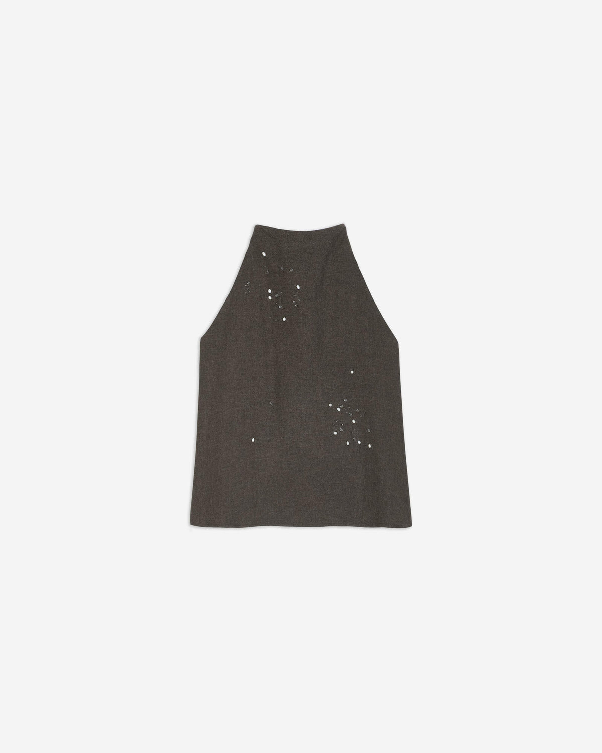 TOP IN FLANELLA CON RICAMO