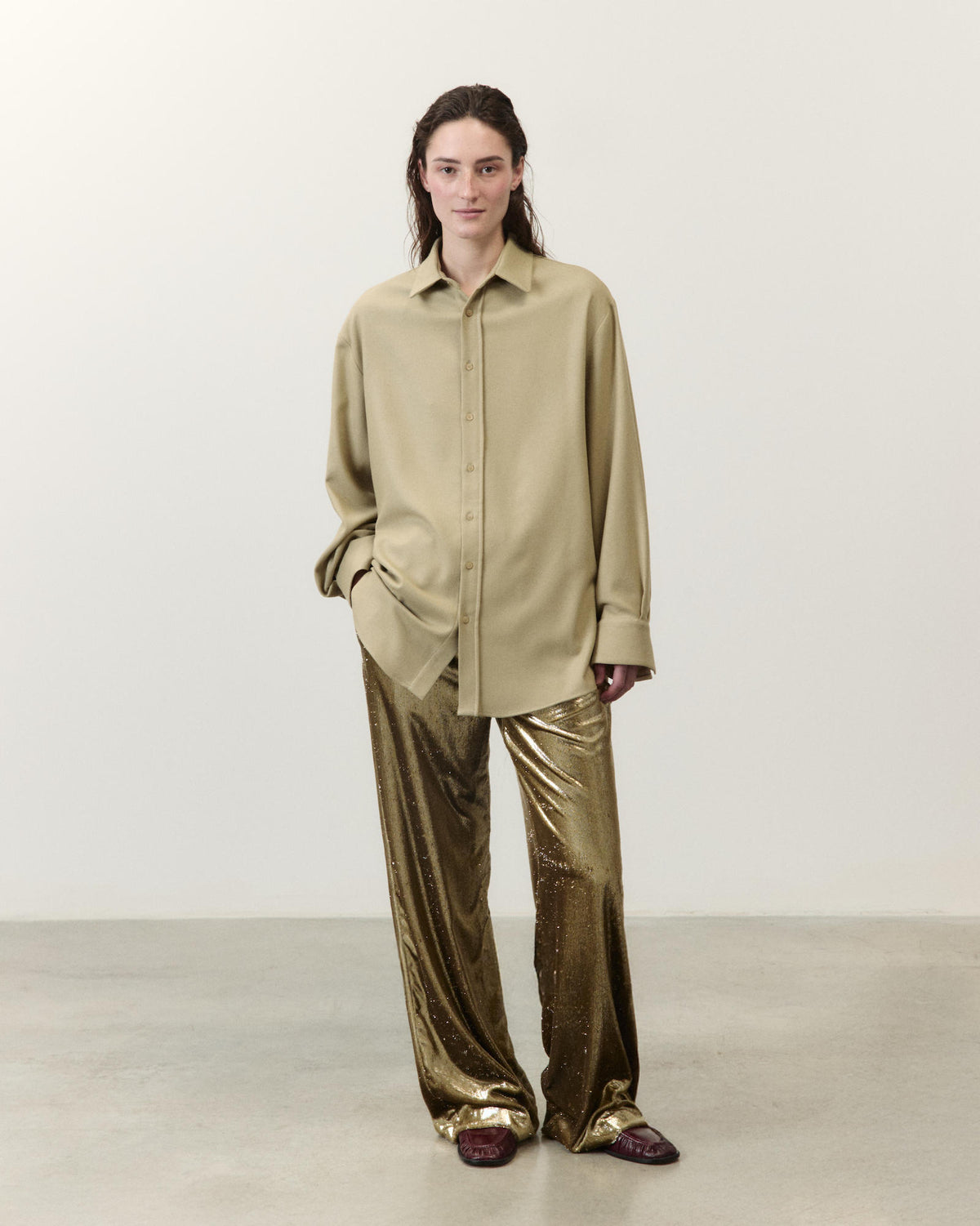 CAMICIA OVERSIZE IN FLANELLA