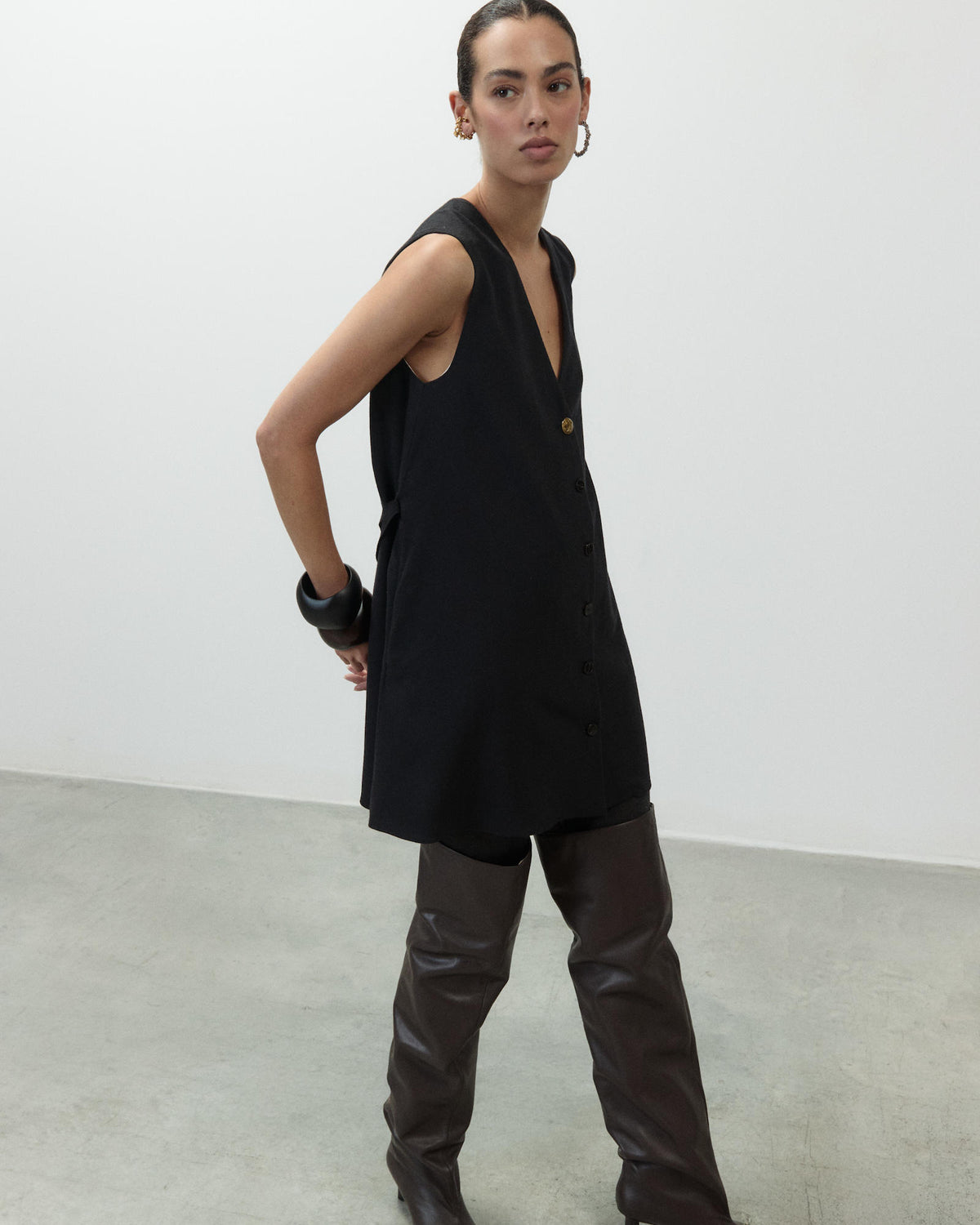 WOOL WAISTCOAT MINI DRESS