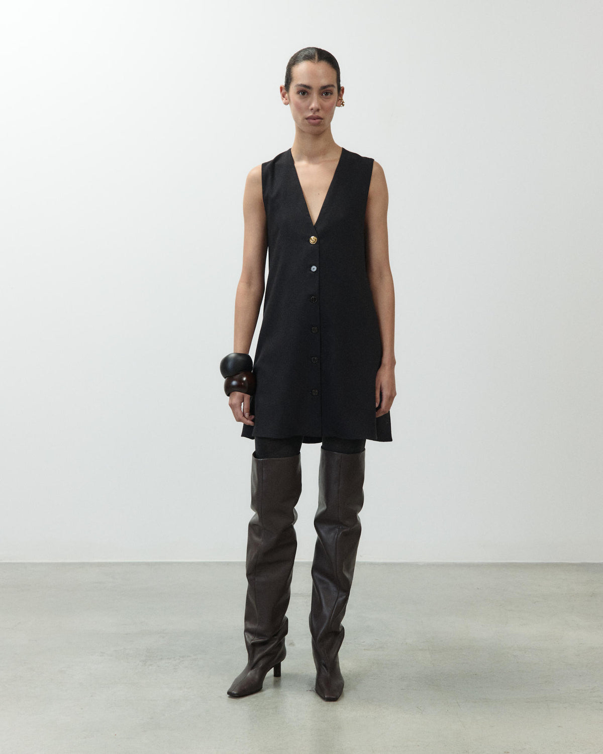 WOOL WAISTCOAT MINI DRESS