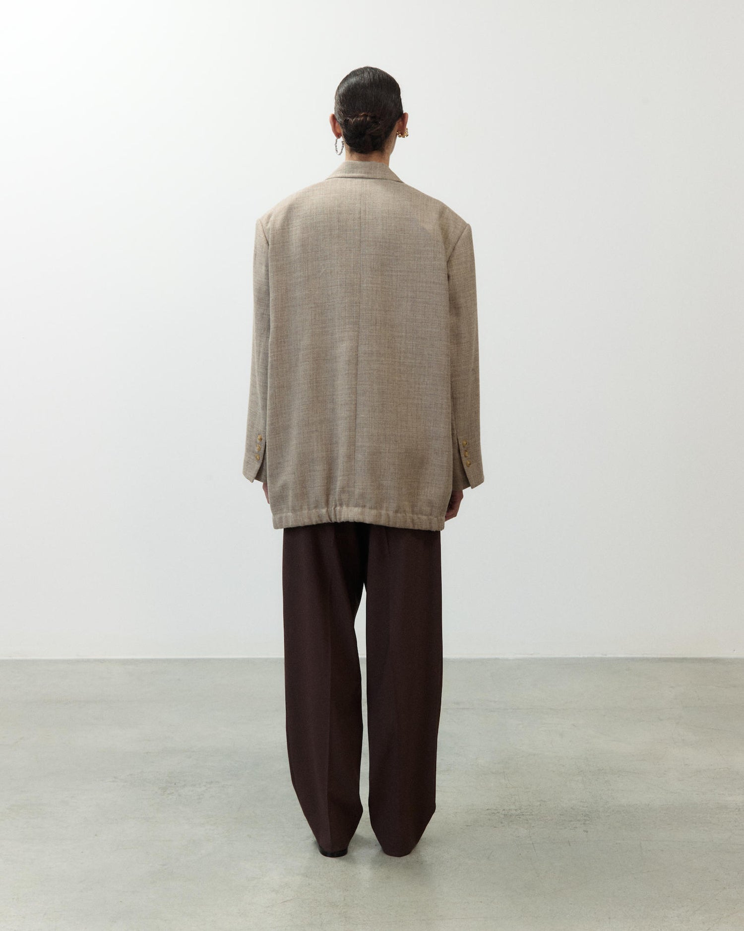 OVERSIZED MELANGE WOOL BLAZER