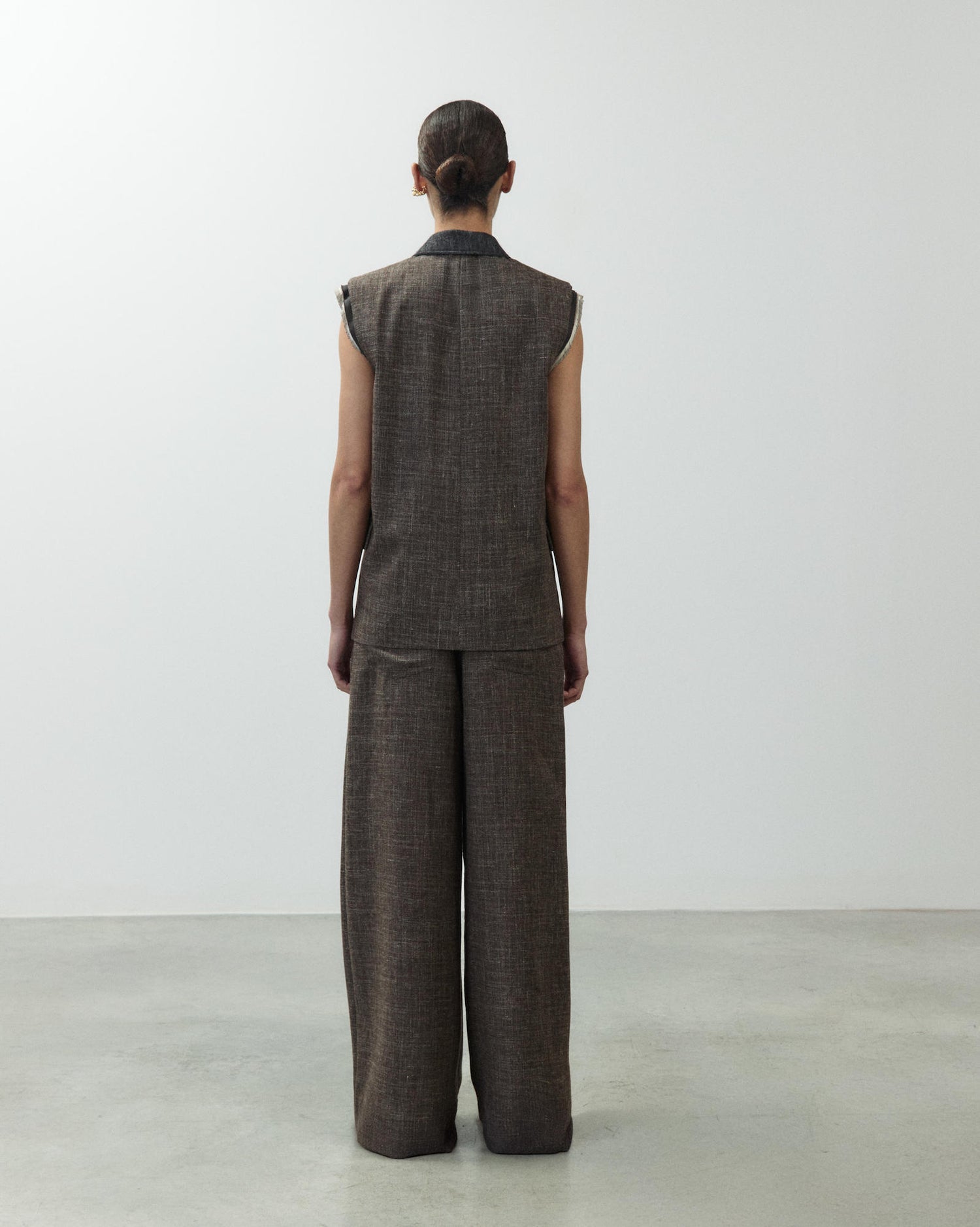 GILET IN LANA MONOPETTO