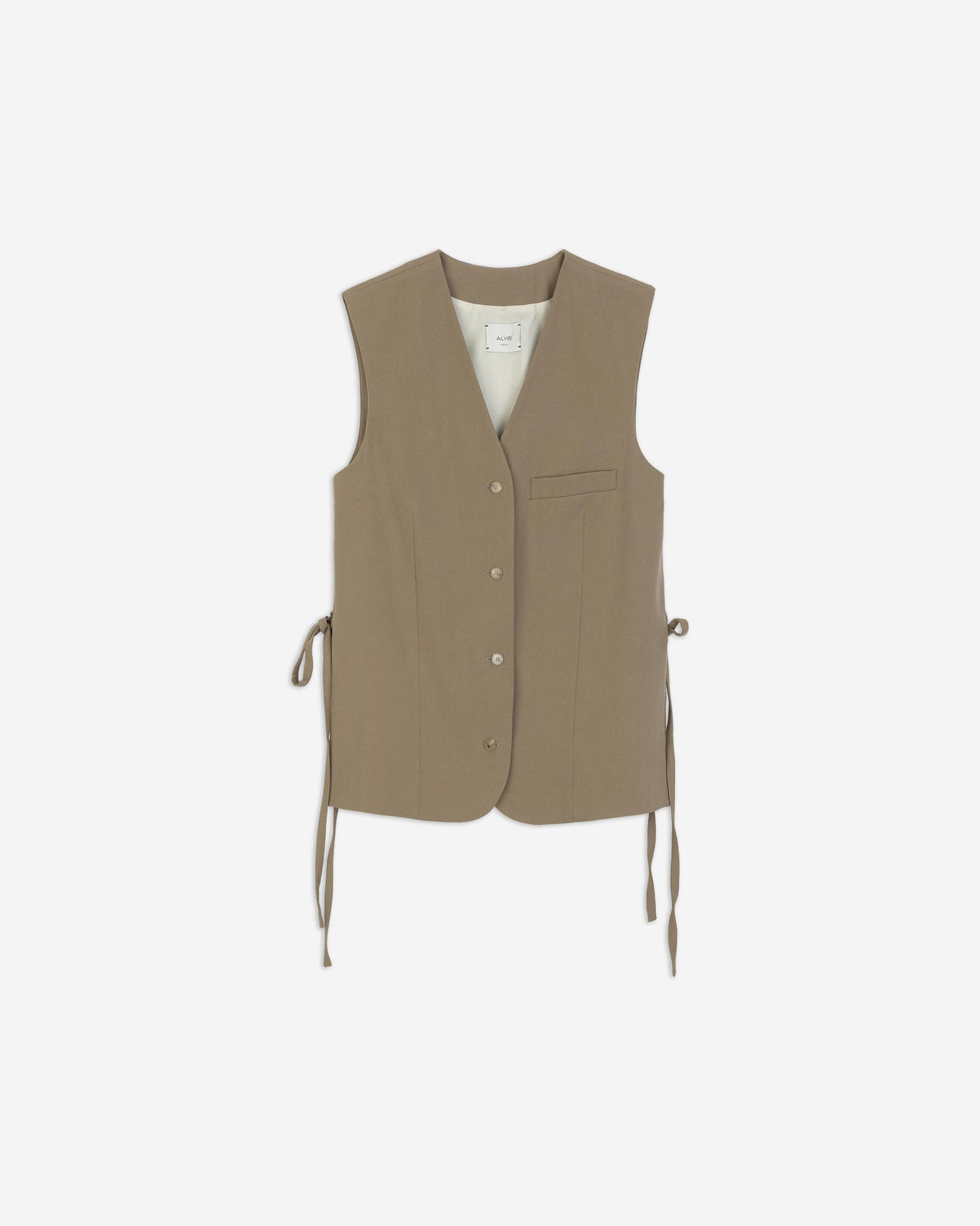 GILET IN LANA CON SPACCHI LATERALI