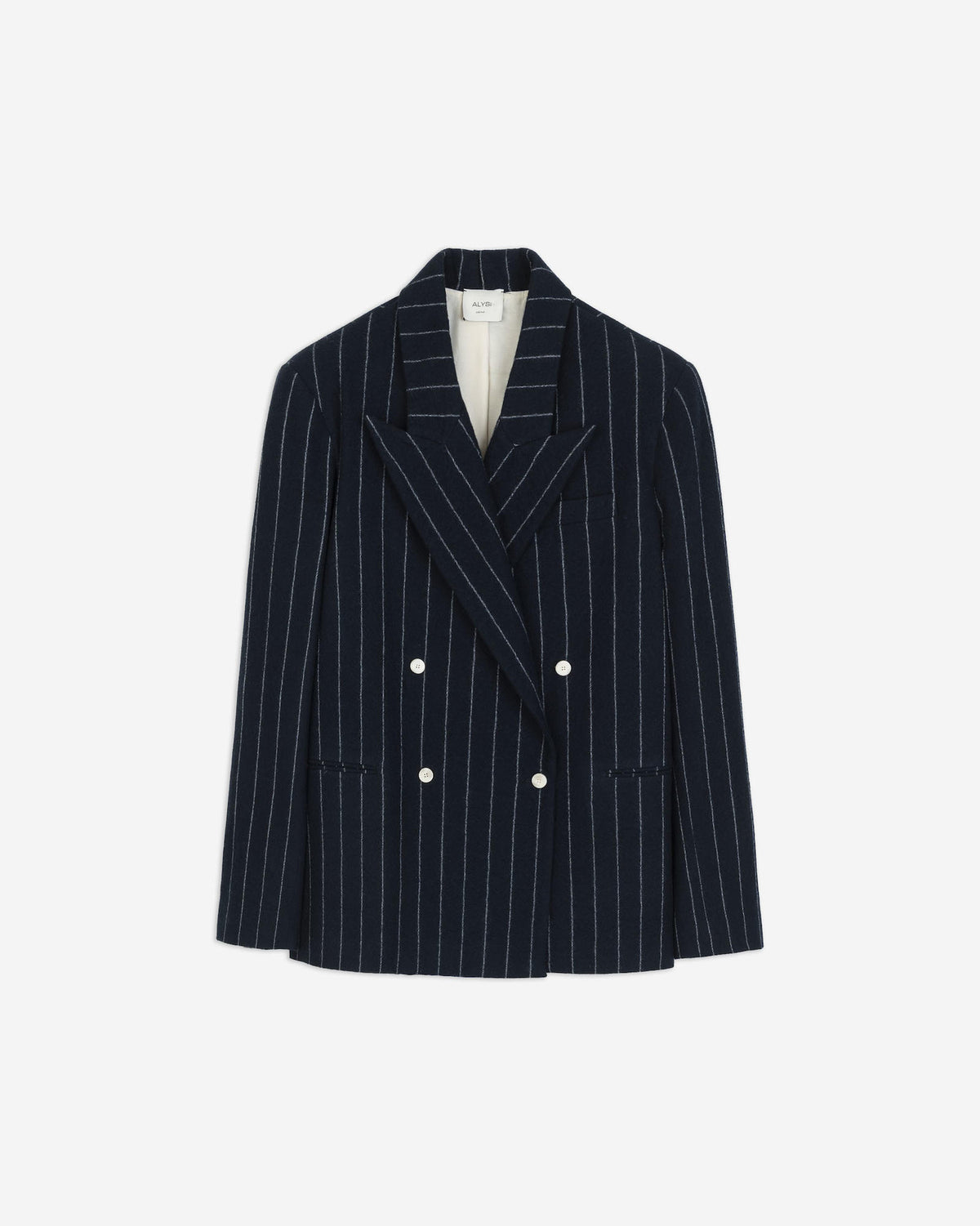 BLAZER DOPPIOPPETTO IN LANA GESSATA