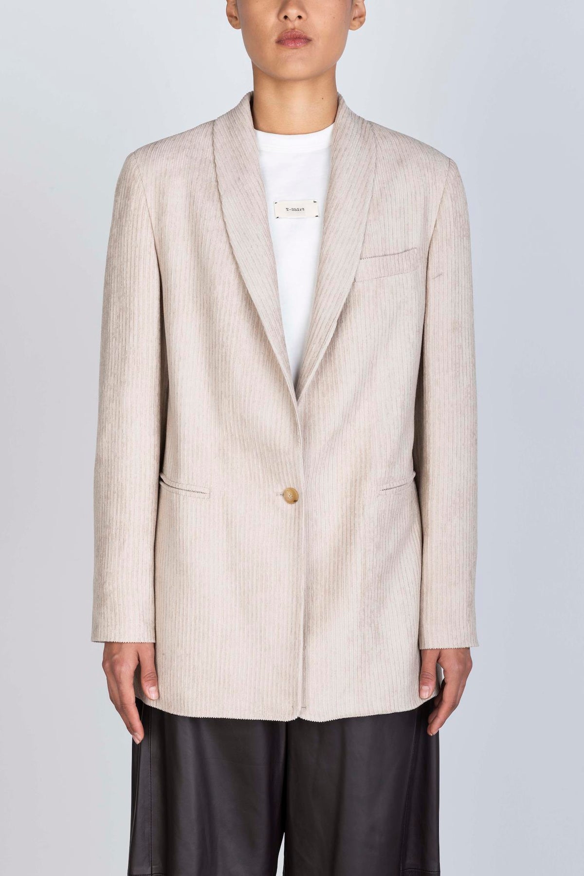SINGLE-BREASTED VELVET BLAZER