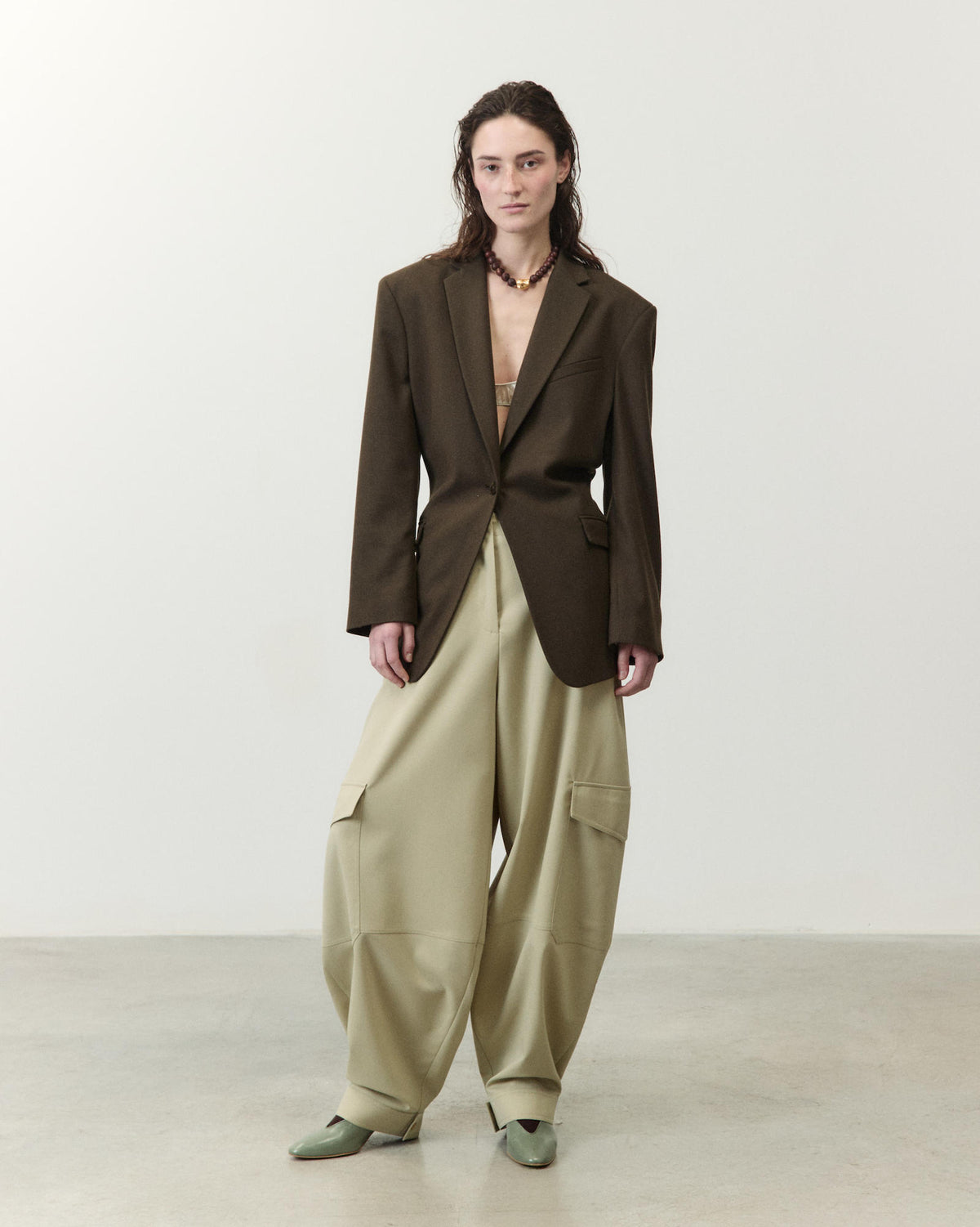 BLAZER SAGOMATO IN FLANELLA