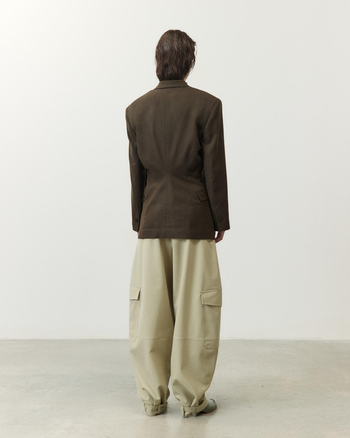 BLAZER SAGOMATO IN FLANELLA