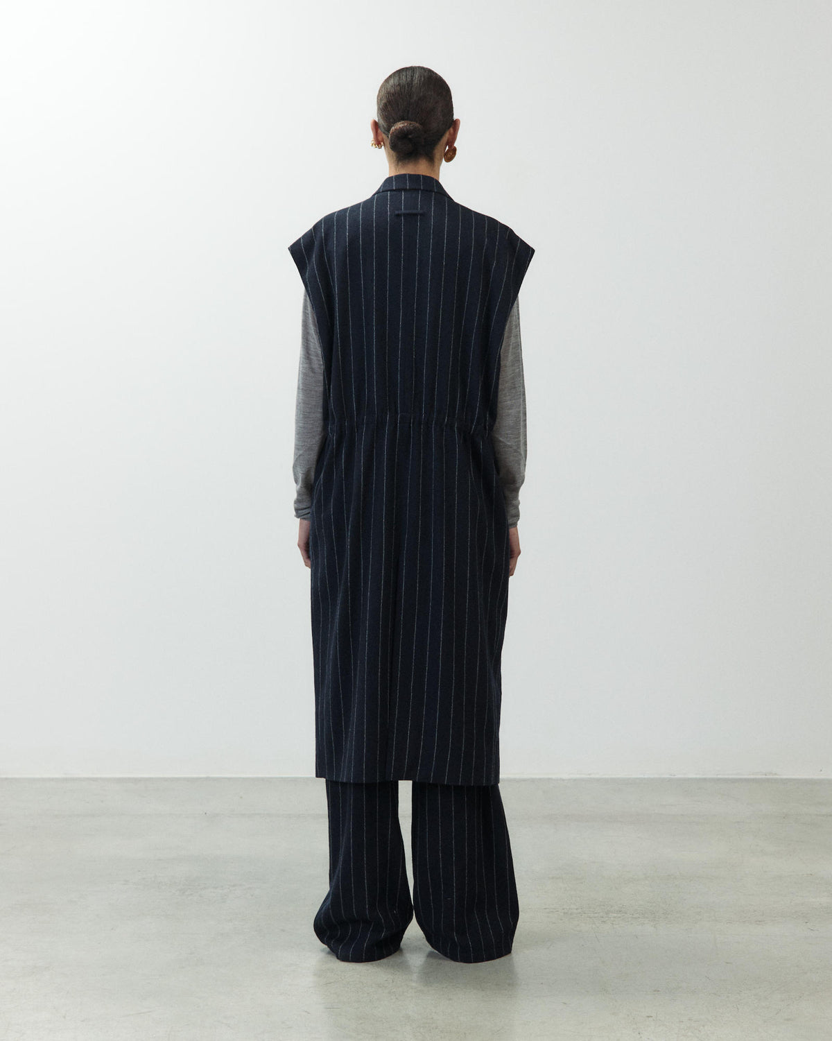 PINSTRIPED LONG VEST
