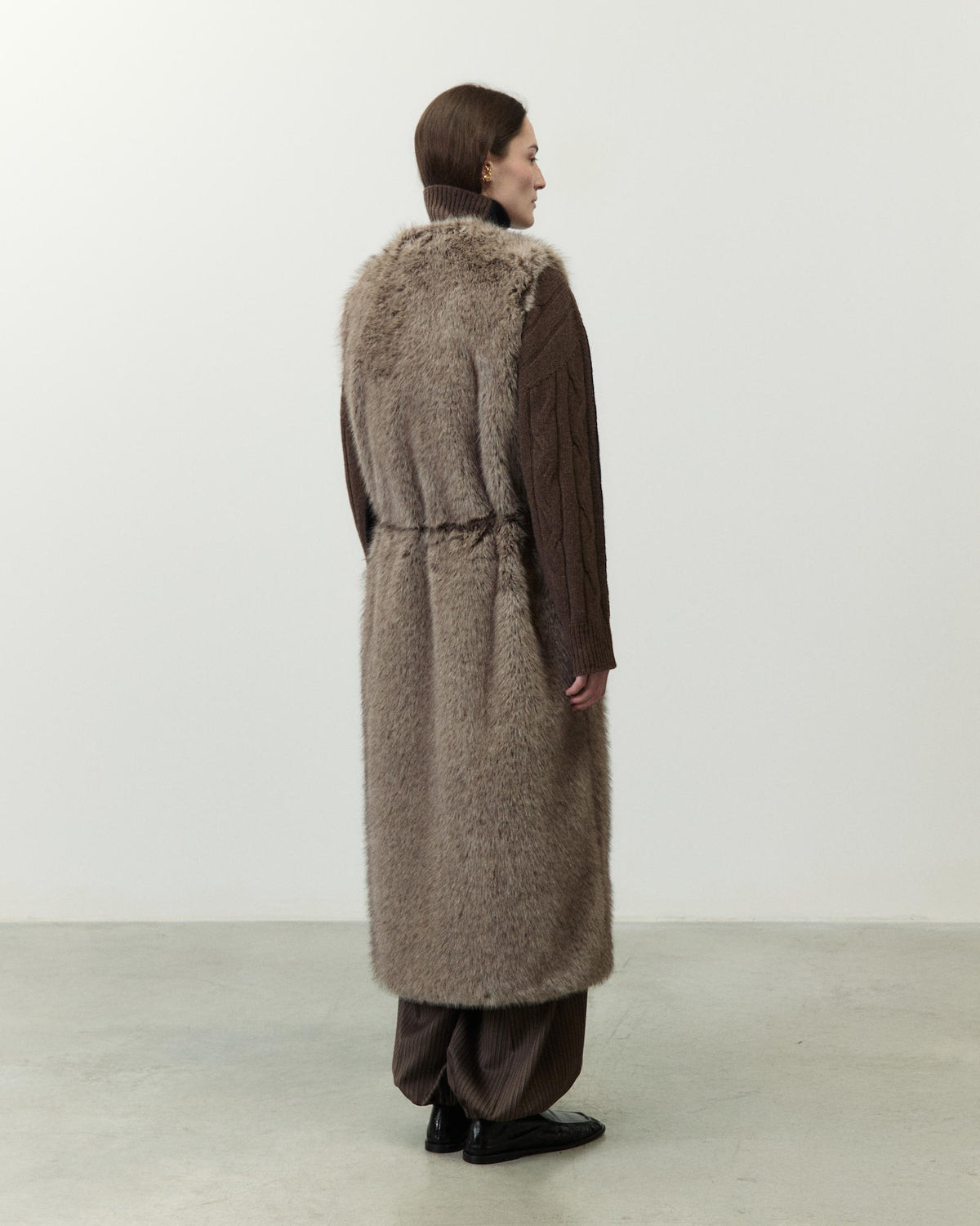 GILET LUNGO ECO FUR