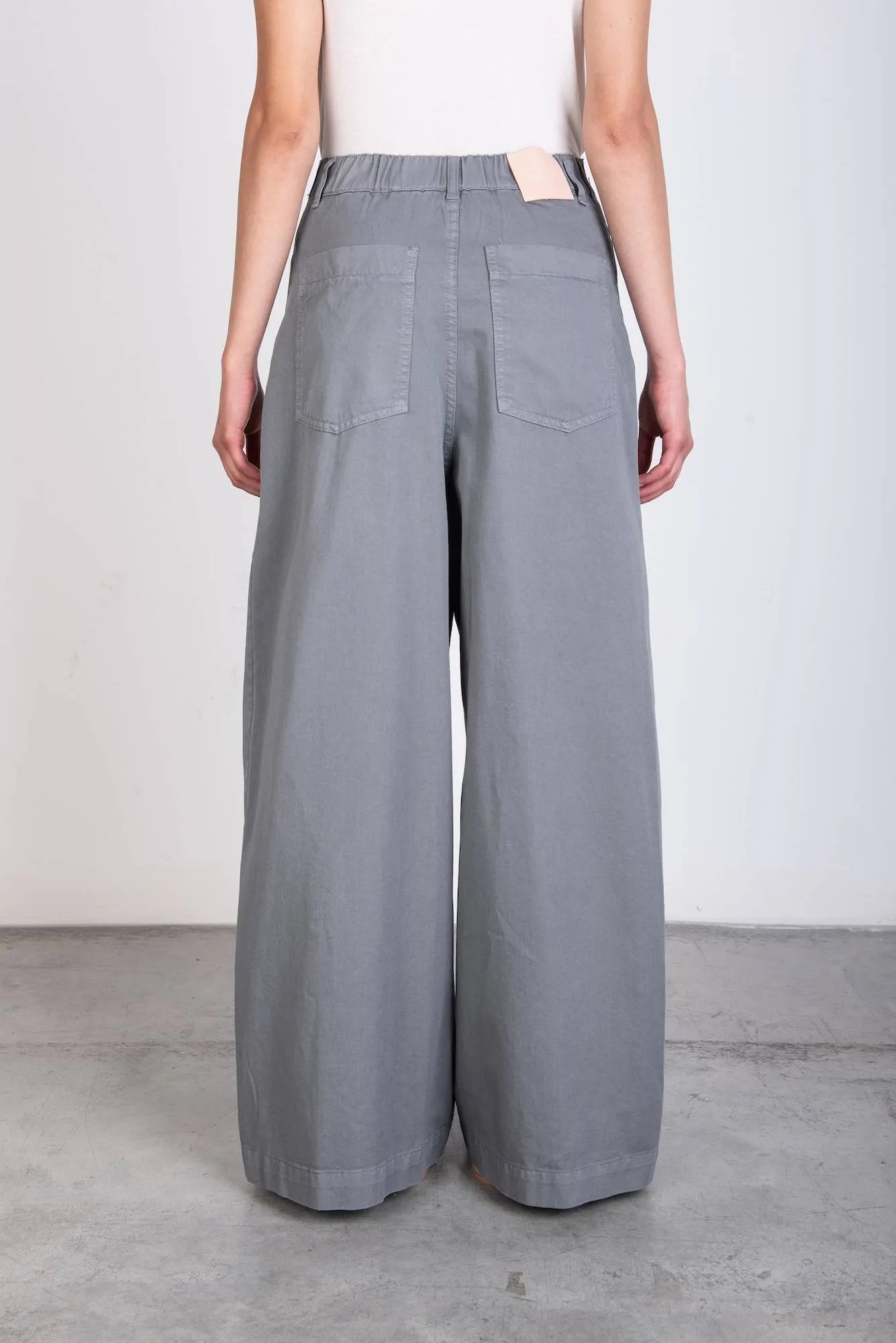 COTTON WIDE LEG TROUSERS