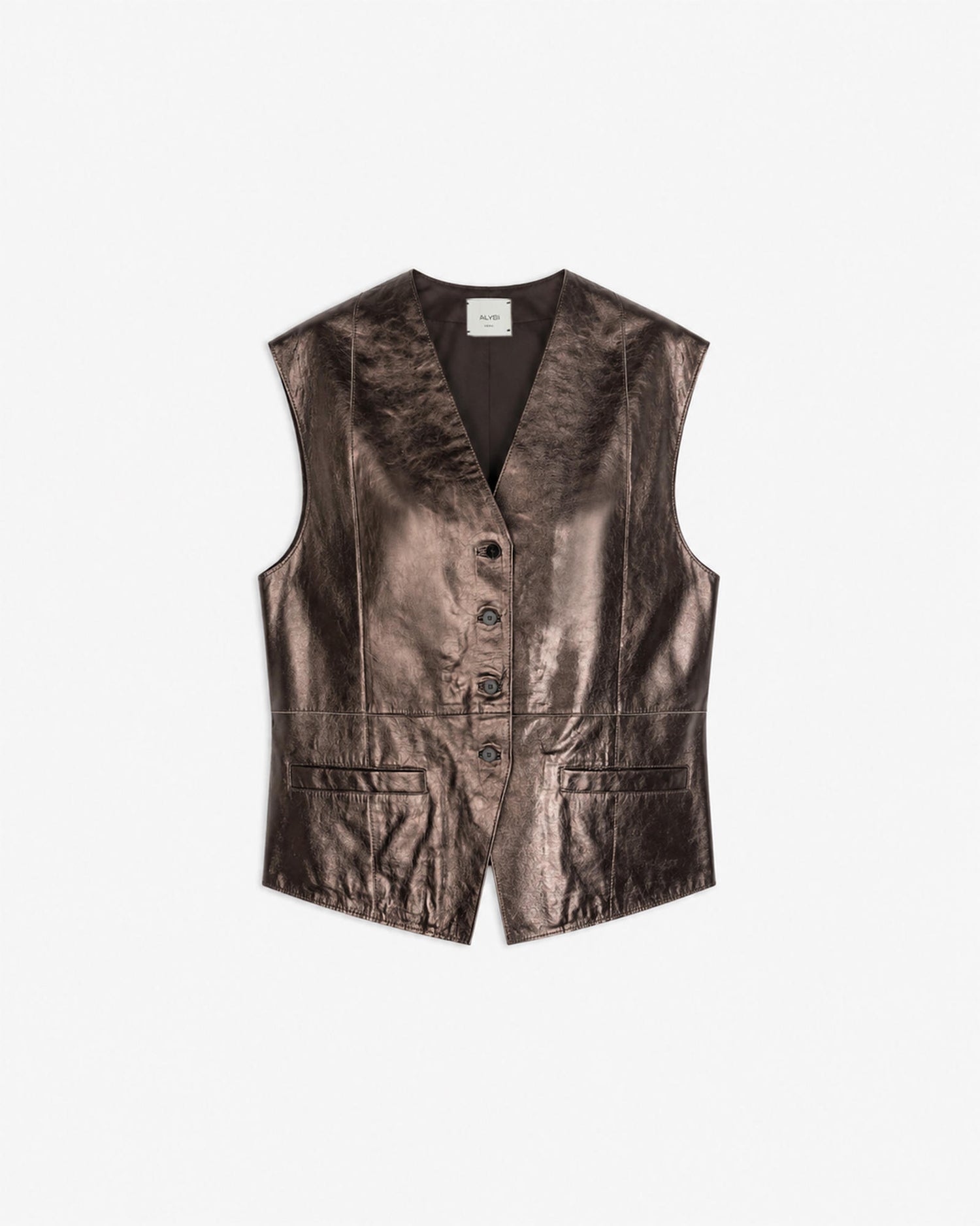 GILET SHINY LEATHER
