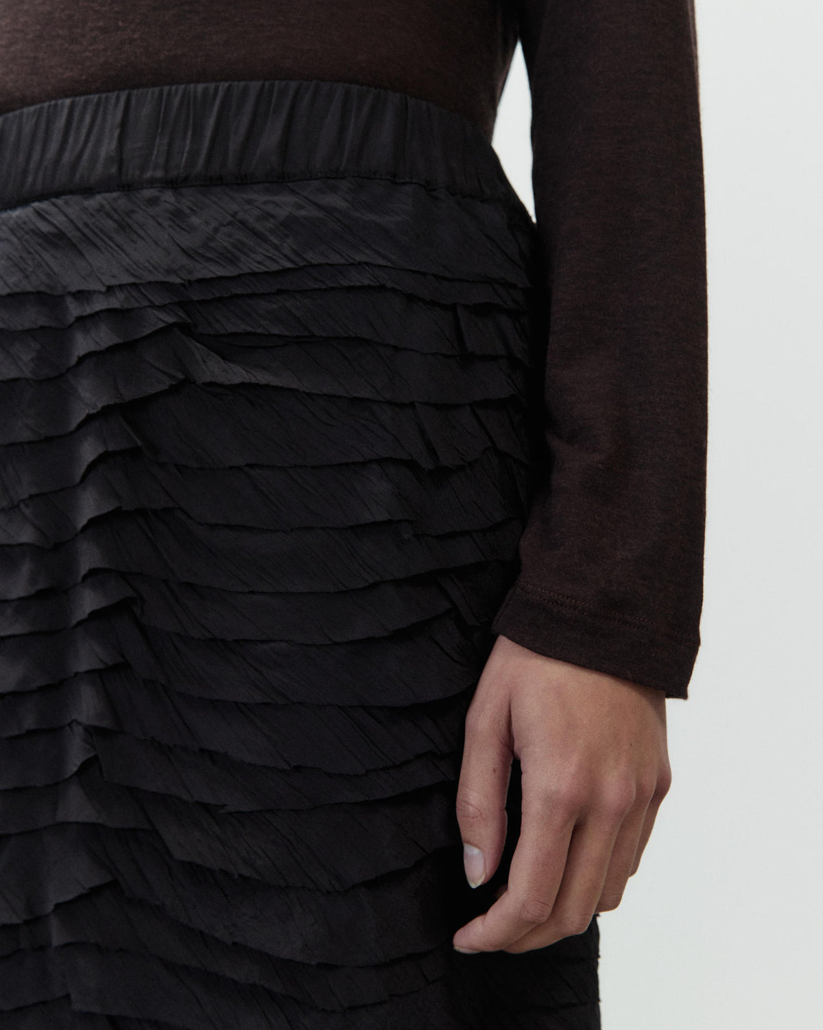 MIDI SKIRT WITH RUFFLES